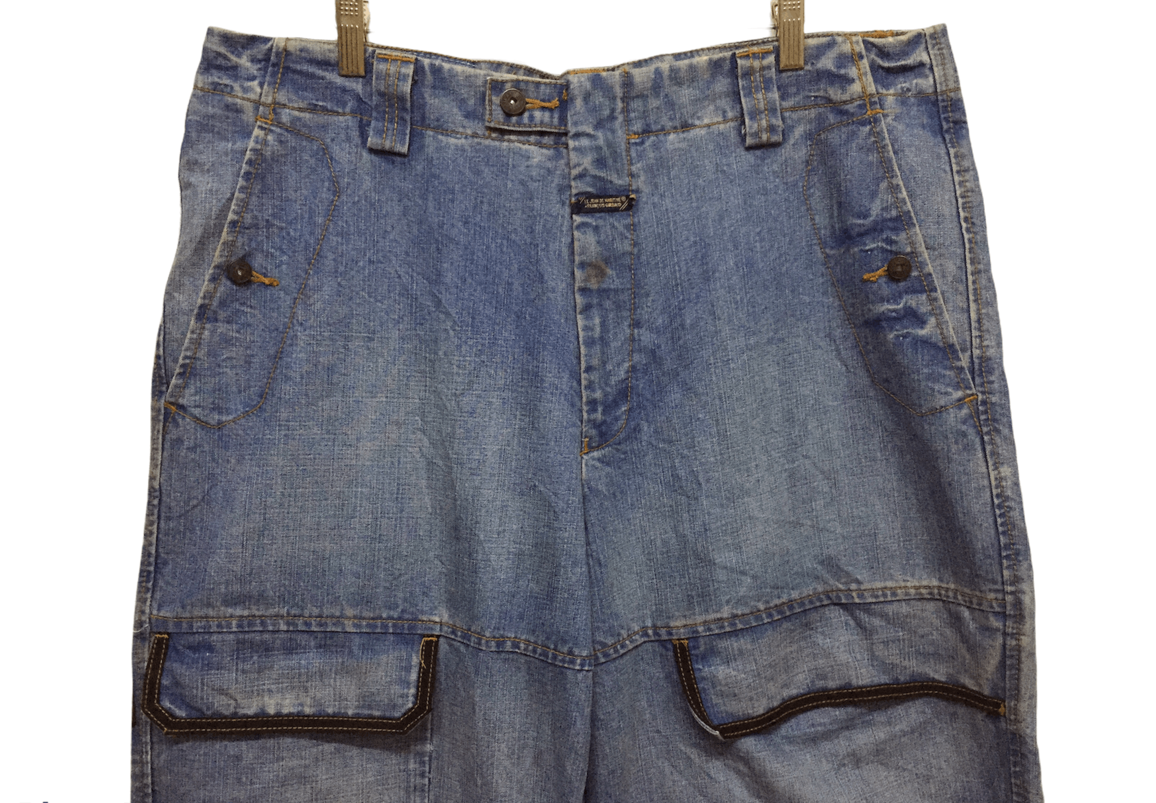 Marithe + Francois Girbaud MFG Velcro black Straps denim Size US 37 - 3 Thumbnail