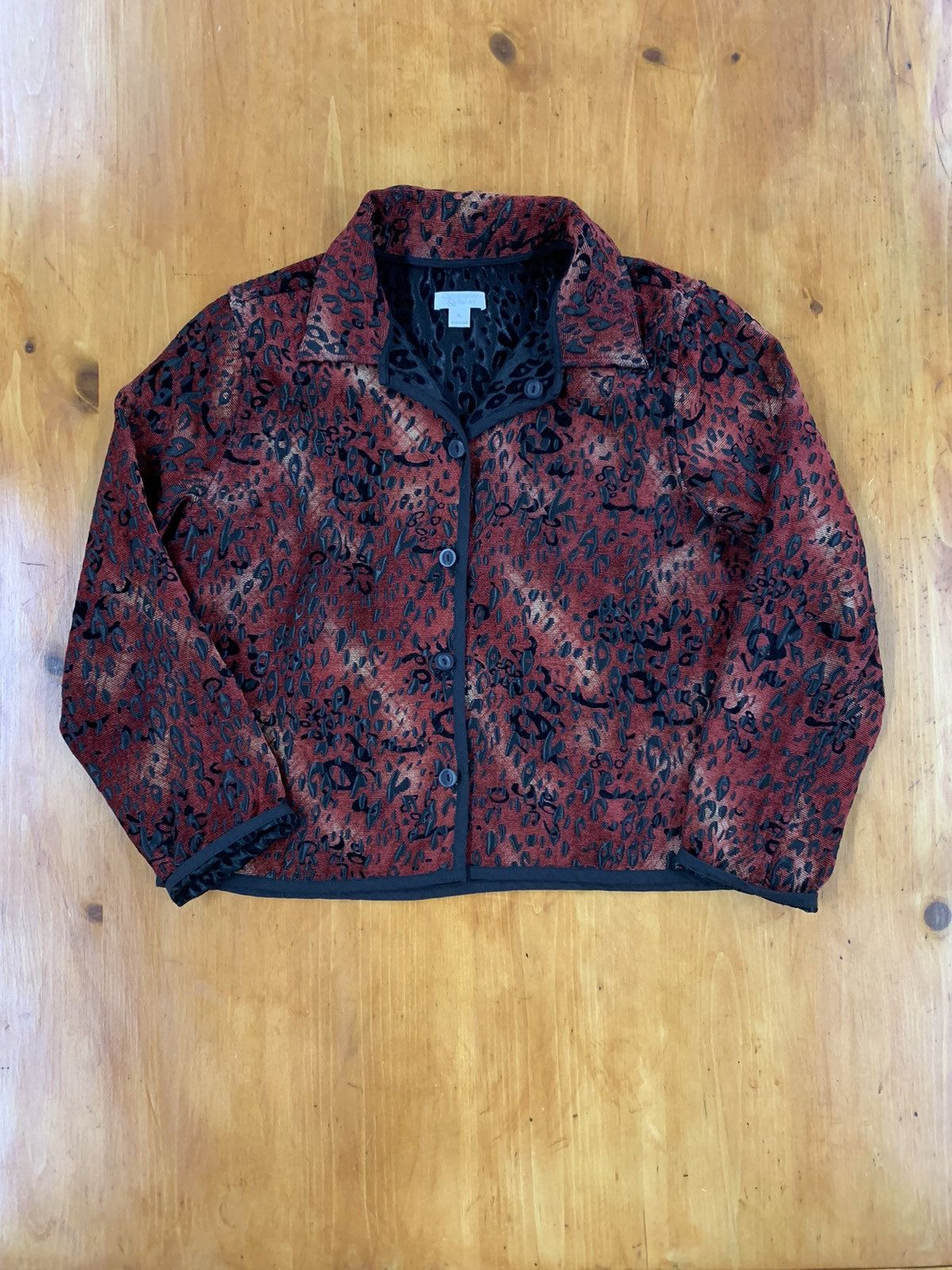 Vintage Vintage Cheetah Tapestry Cardigan | Grailed