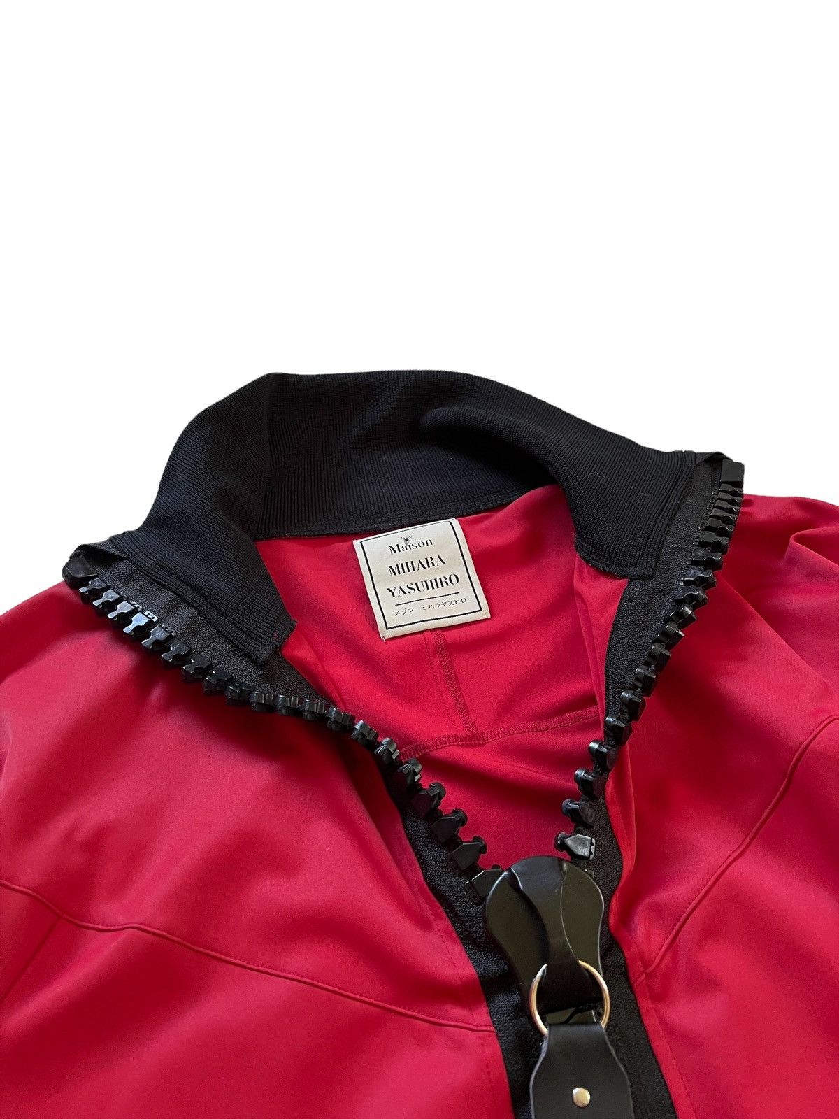 Maison MIHARA YASUHIRO RARE Big Zipper Red Viscose Track Jacket Size US M / EU 48-50 / 2 - 3 Thumbnail