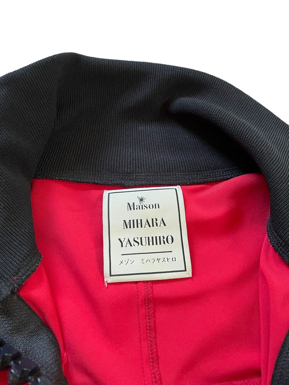Maison MIHARA YASUHIRO RARE Big Zipper Red Viscose Track Jacket Size US M / EU 48-50 / 2 - 8 Thumbnail