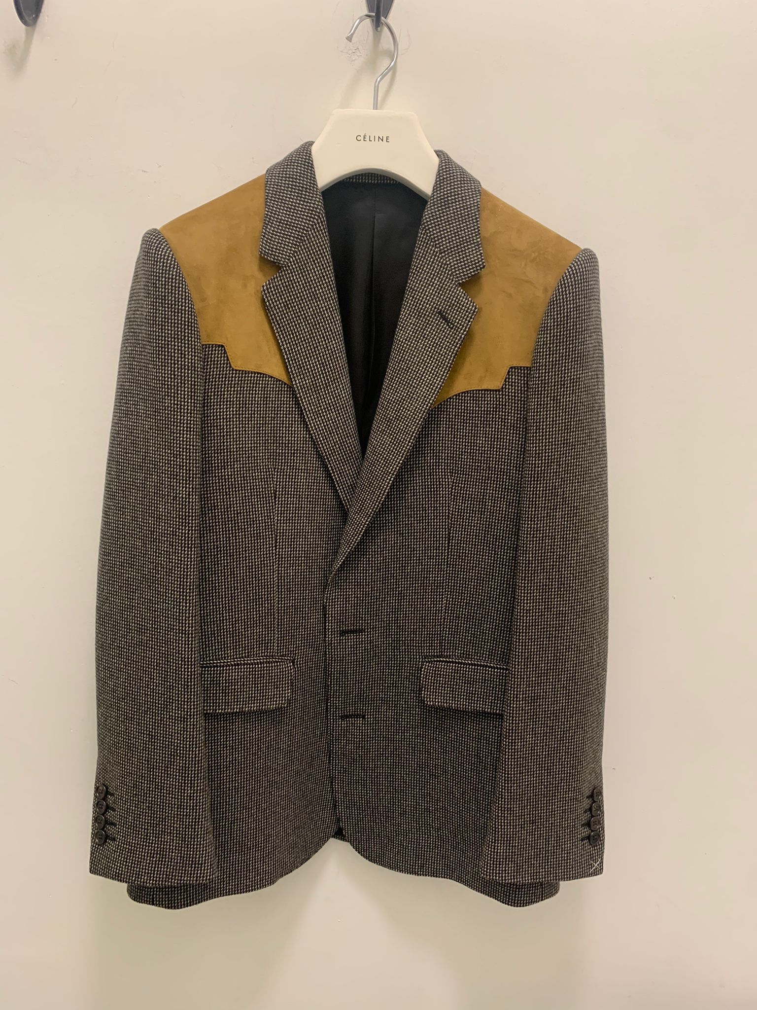 Celine Micro Tweed 2B Blazer in Multicolor Size US M / EU 48-50 / 2 - 2 Thumbnail