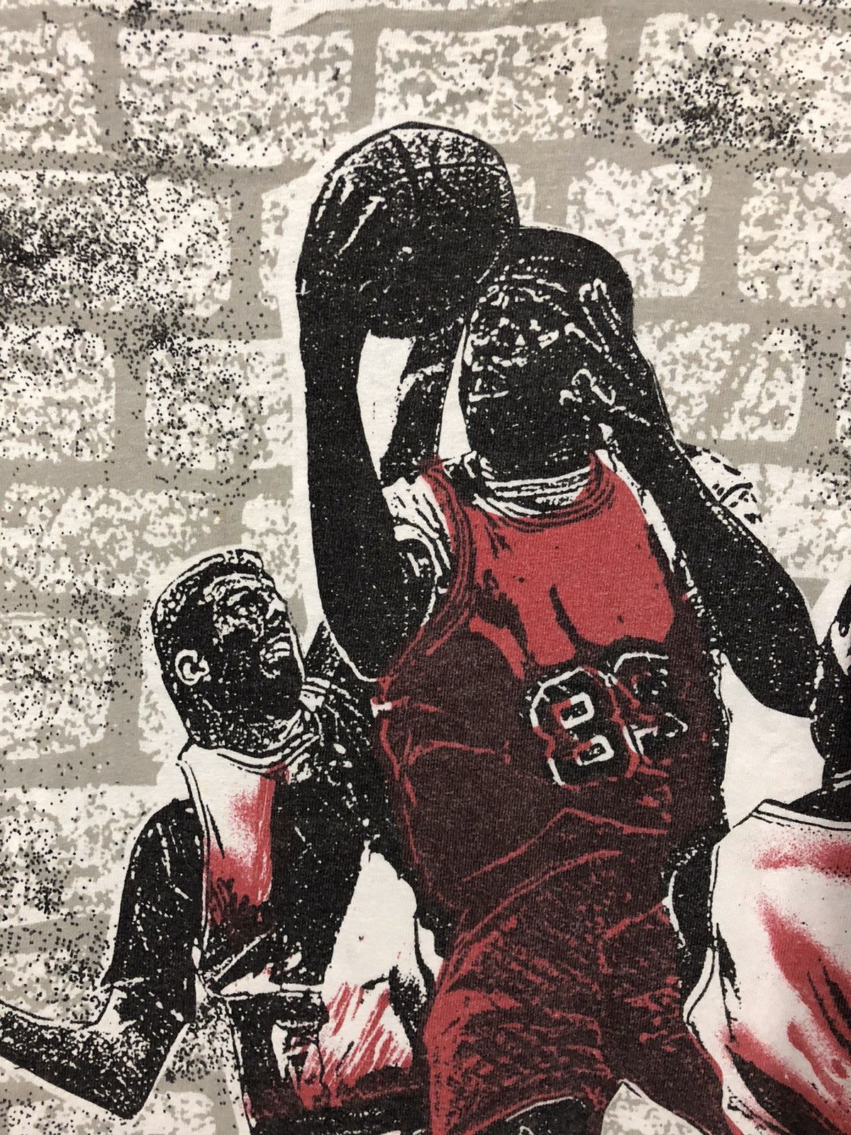 NBA × Rap Tees × Vintage Vintage 90s Basketball Take It Up Strong Fullprint t shirt Size US L / EU 52-54 / 3 - 8 Thumbnail