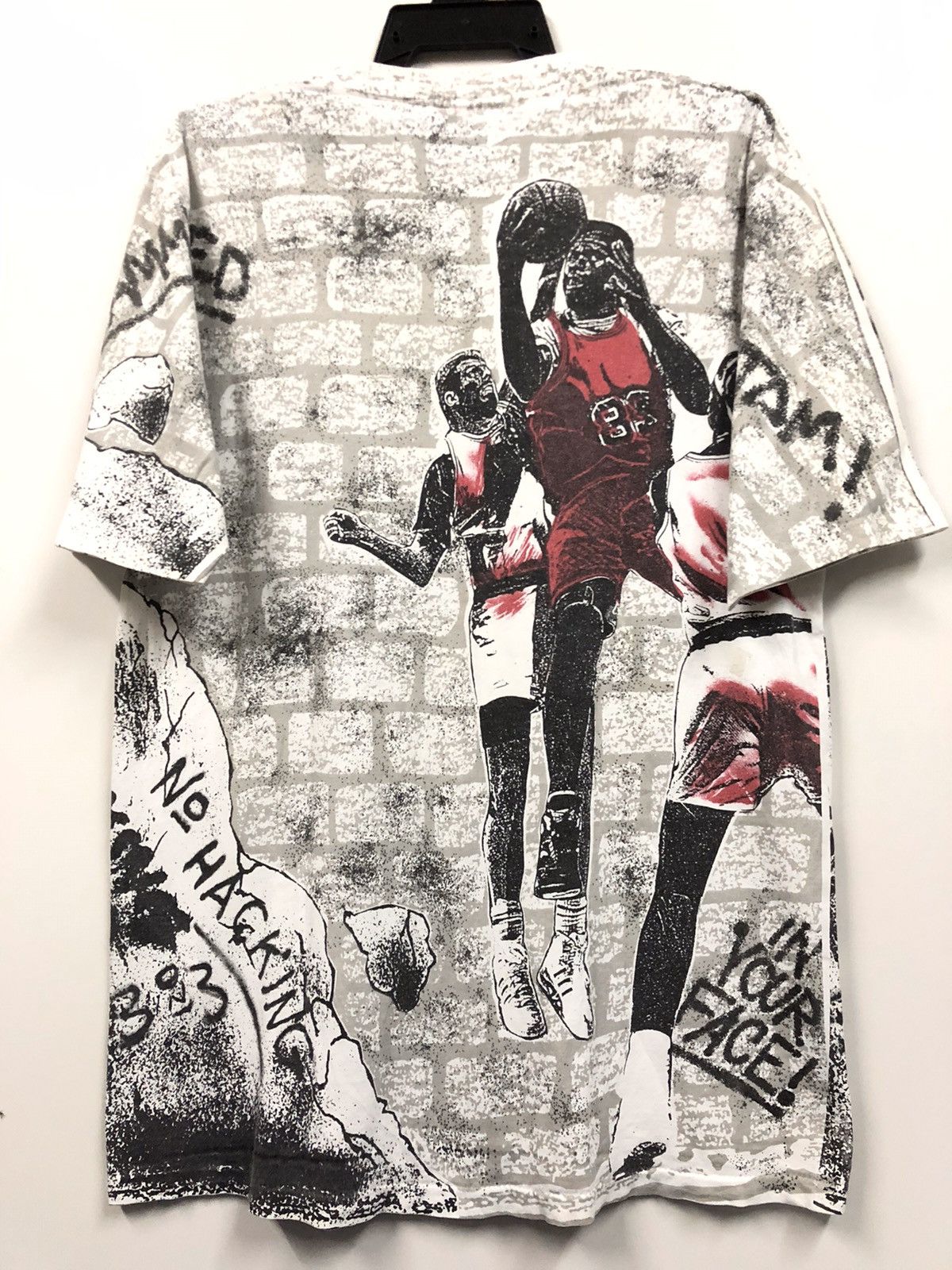 NBA × Rap Tees × Vintage Vintage 90s Basketball Take It Up Strong Fullprint t shirt Size US L / EU 52-54 / 3 - 7 Thumbnail