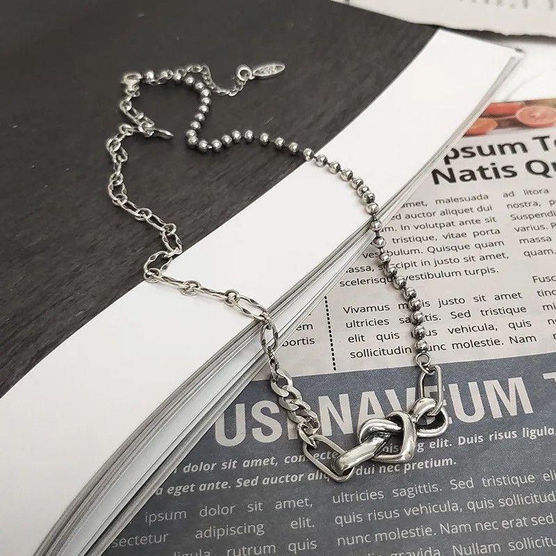 Jewelry Handmade Twist Love Heart Necklace Size ONE SIZE - 3 Thumbnail