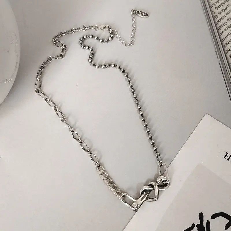 Jewelry Handmade Twist Love Heart Necklace Size ONE SIZE - 2 Thumbnail