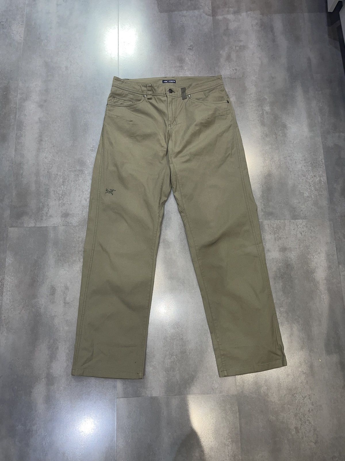 Image of Arcteryx Arc'teryx Technical Khaki Green Denim Pants, Men's (Size 34)