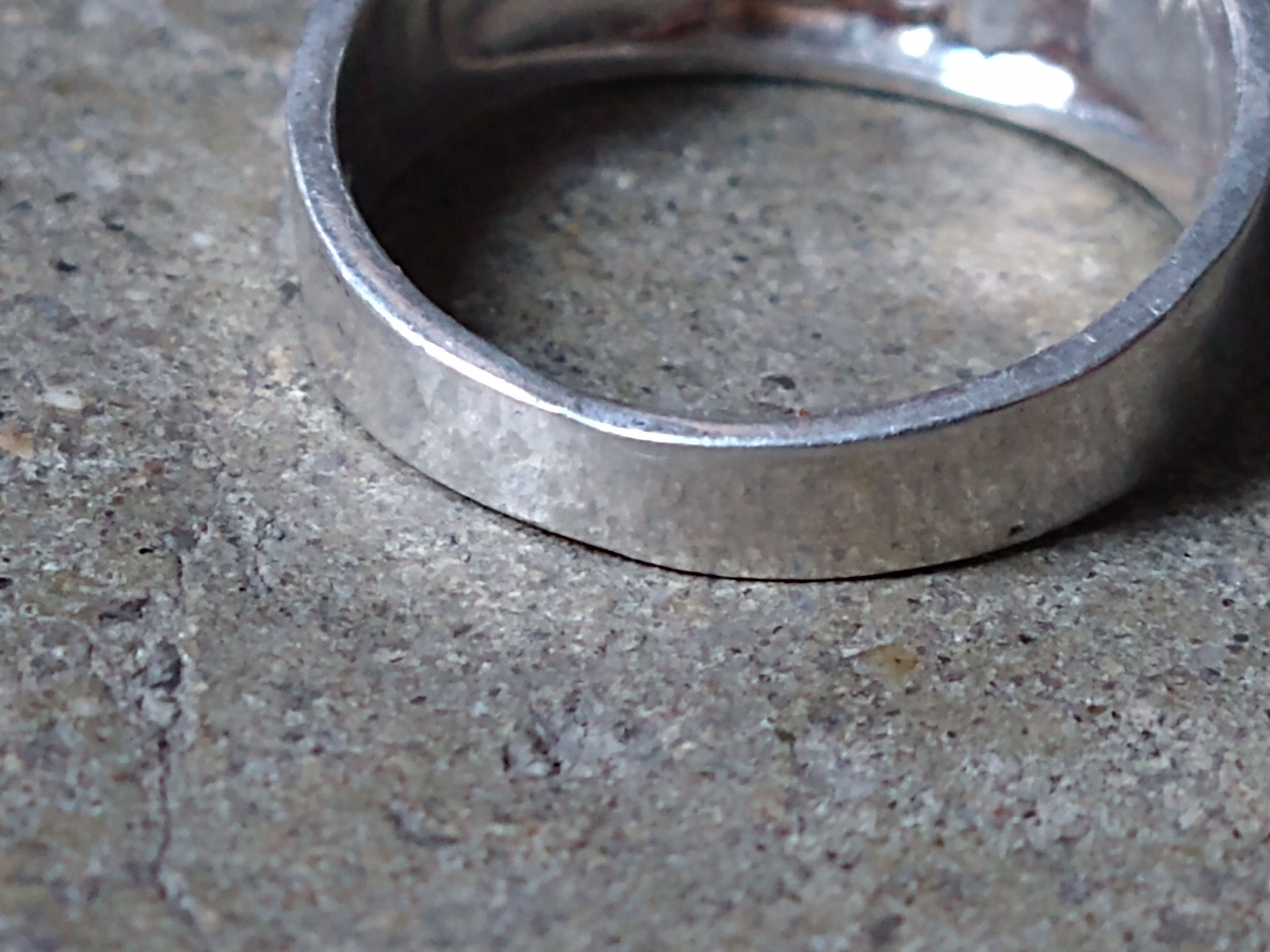 Jewelry × Vintage Sterling Silver Ring Size 9.75 CZ Nugget Brutalist Modern Size ONE SIZE - 8 Thumbnail