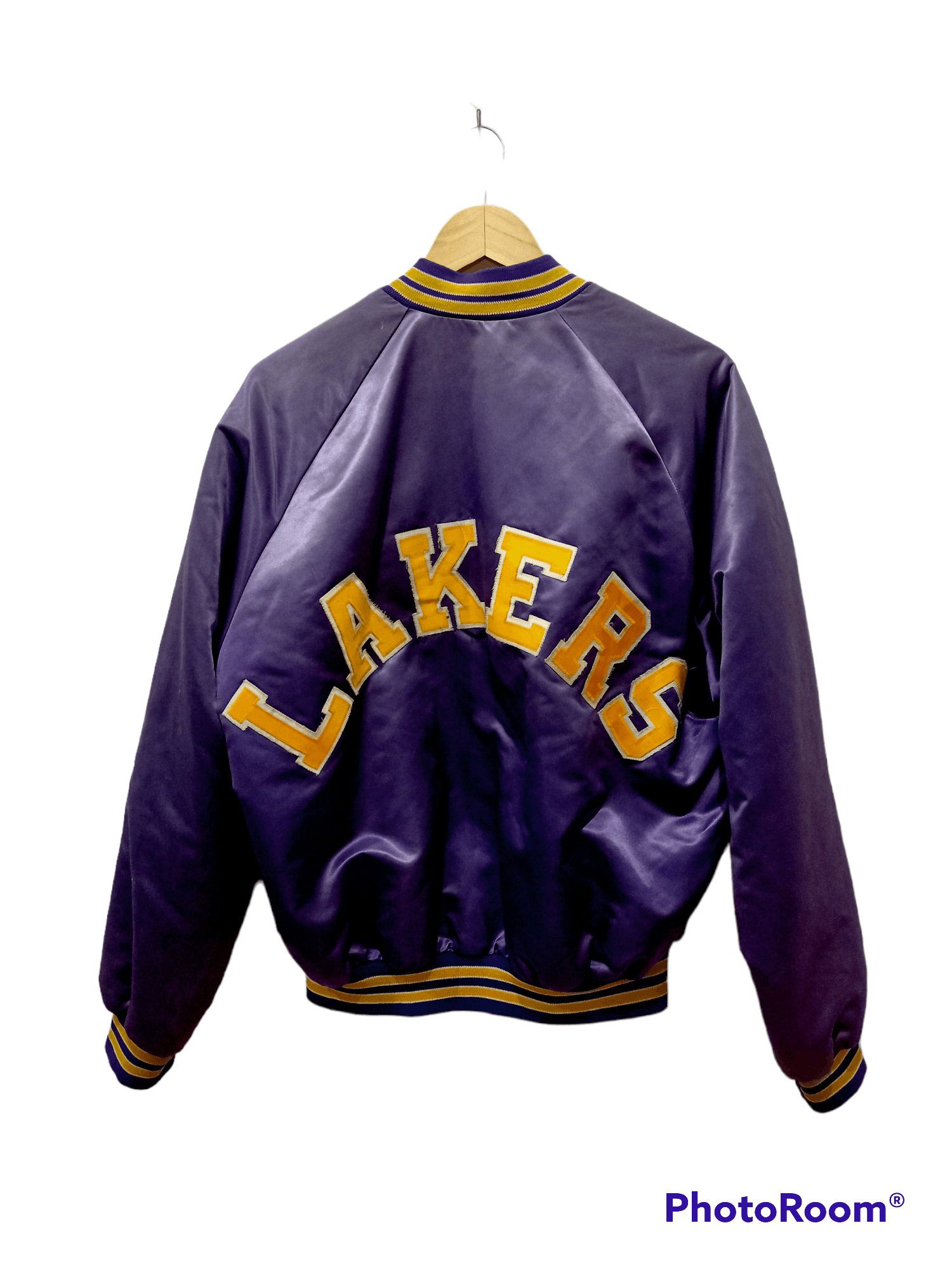 Chalk Line Los Angeles Lakers スタジャン 90's 90's Chalk line ''LOS ANGELES LAKERS'' サテンスタジャン 表記(XL