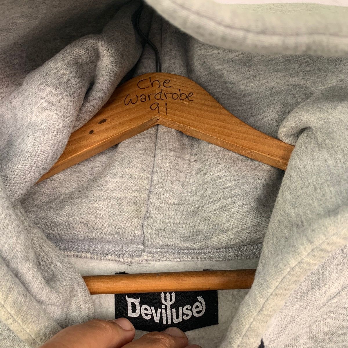 Japanese Brand Devil Use Big Logo Hoodie Size US L / EU 52-54 / 3 - 3 Thumbnail