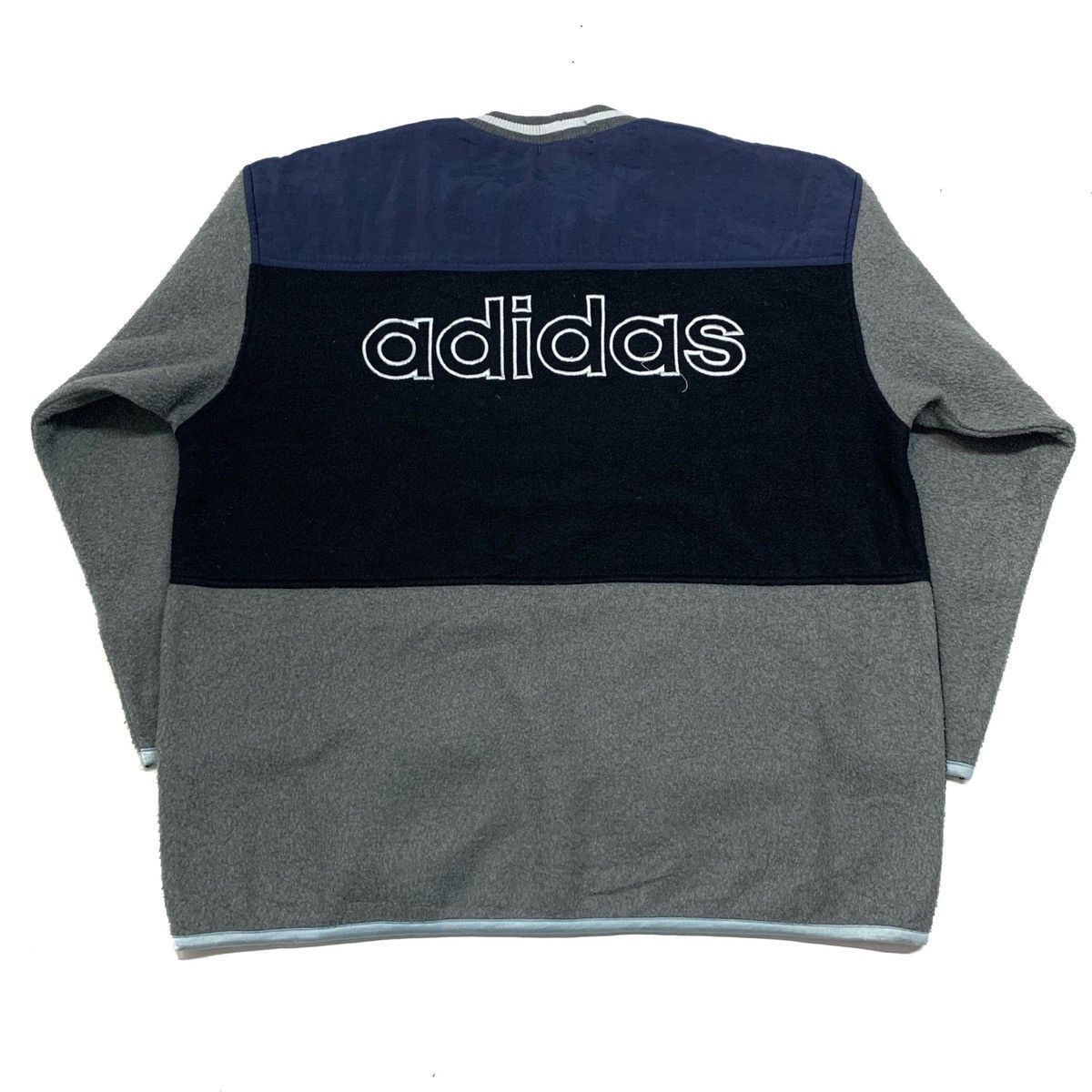 Adidas × Vintage Adidas Trefoil Spell Out Big Logo Double Pocket Sweatshirt Size US XL / EU 56 / 4 - 7 Thumbnail