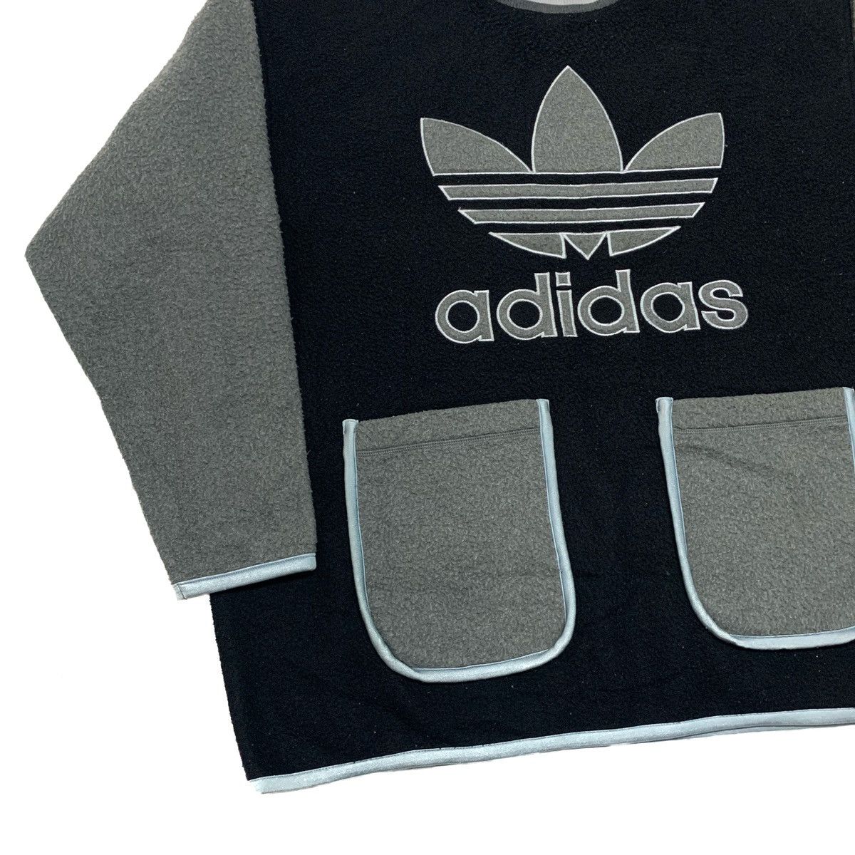 Adidas × Vintage Adidas Trefoil Spell Out Big Logo Double Pocket Sweatshirt Size US XL / EU 56 / 4 - 2 Thumbnail