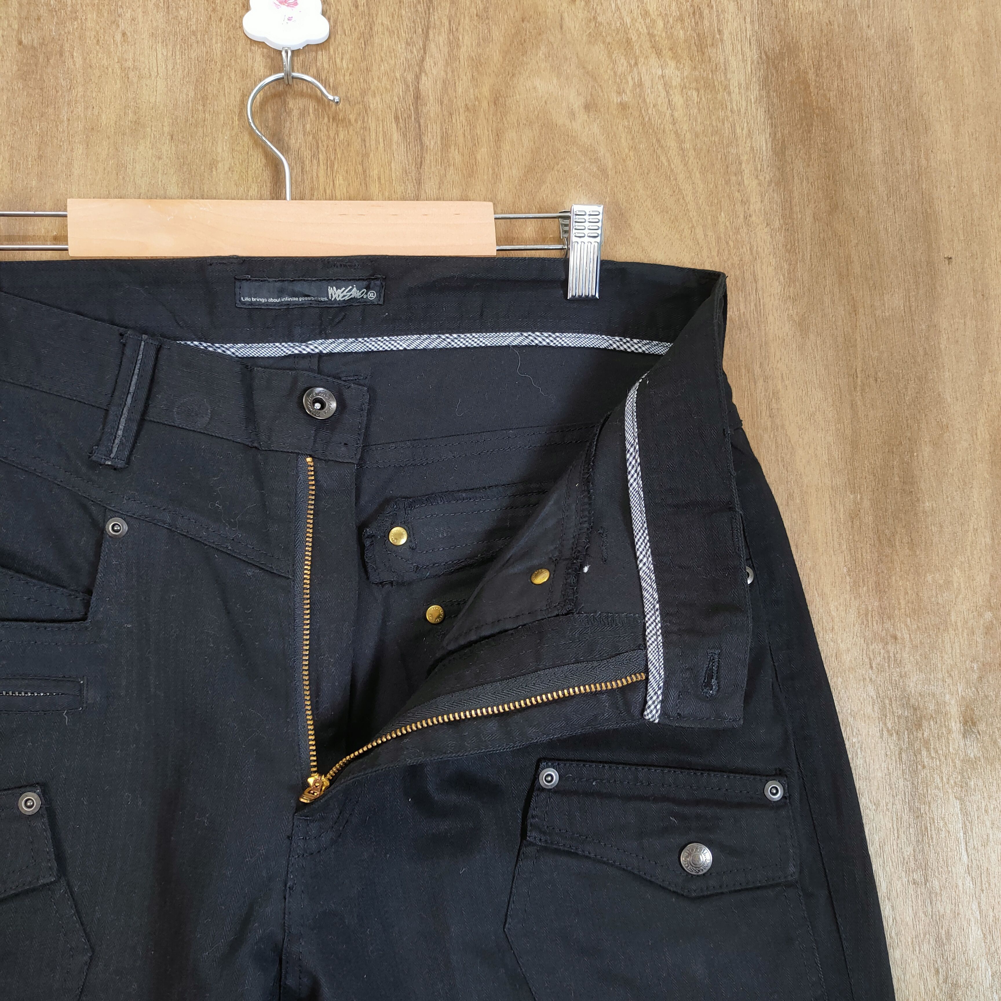 Massimo Osti MASSIMO BLACK CARGO PANTS MULTIPOCKET TACTICAL Size US 34 / EU 50 - 12 Thumbnail