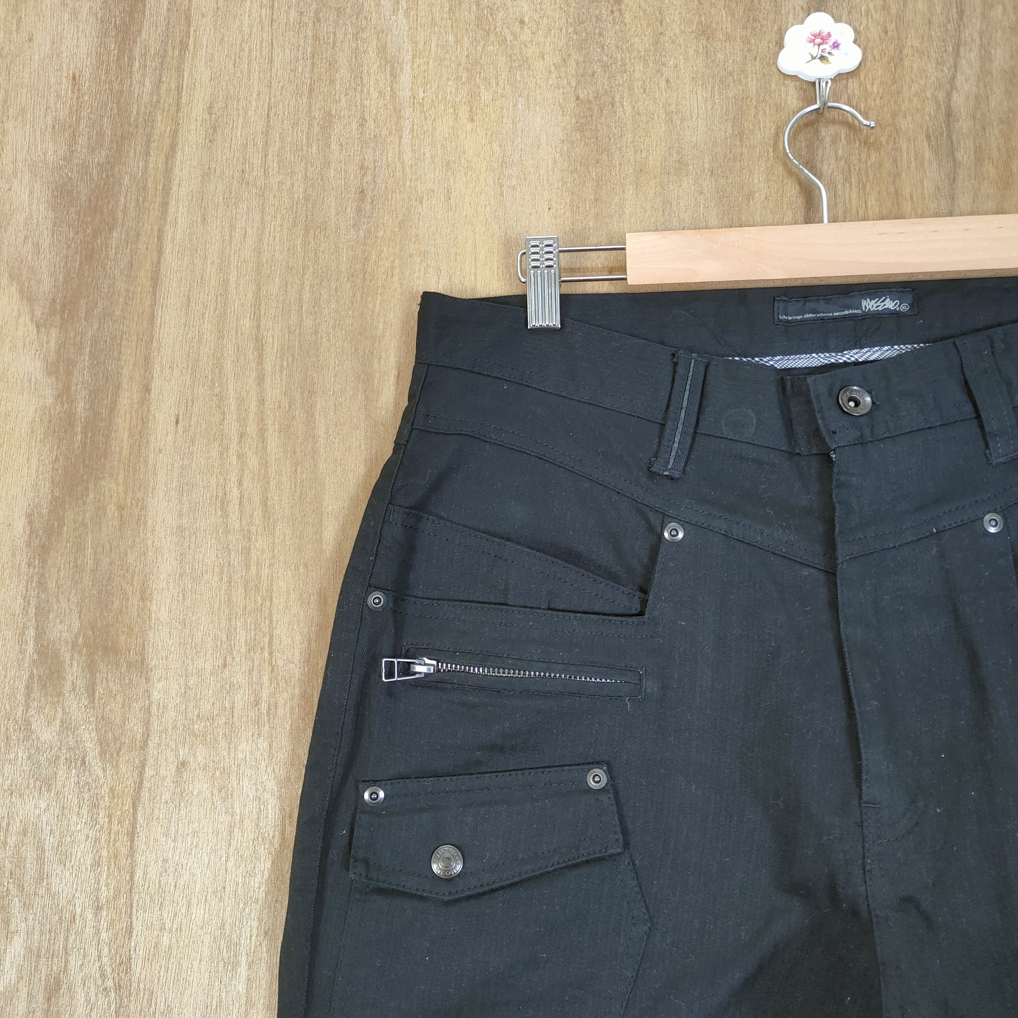 Massimo Osti MASSIMO BLACK CARGO PANTS MULTIPOCKET TACTICAL Size US 34 / EU 50 - 4 Thumbnail