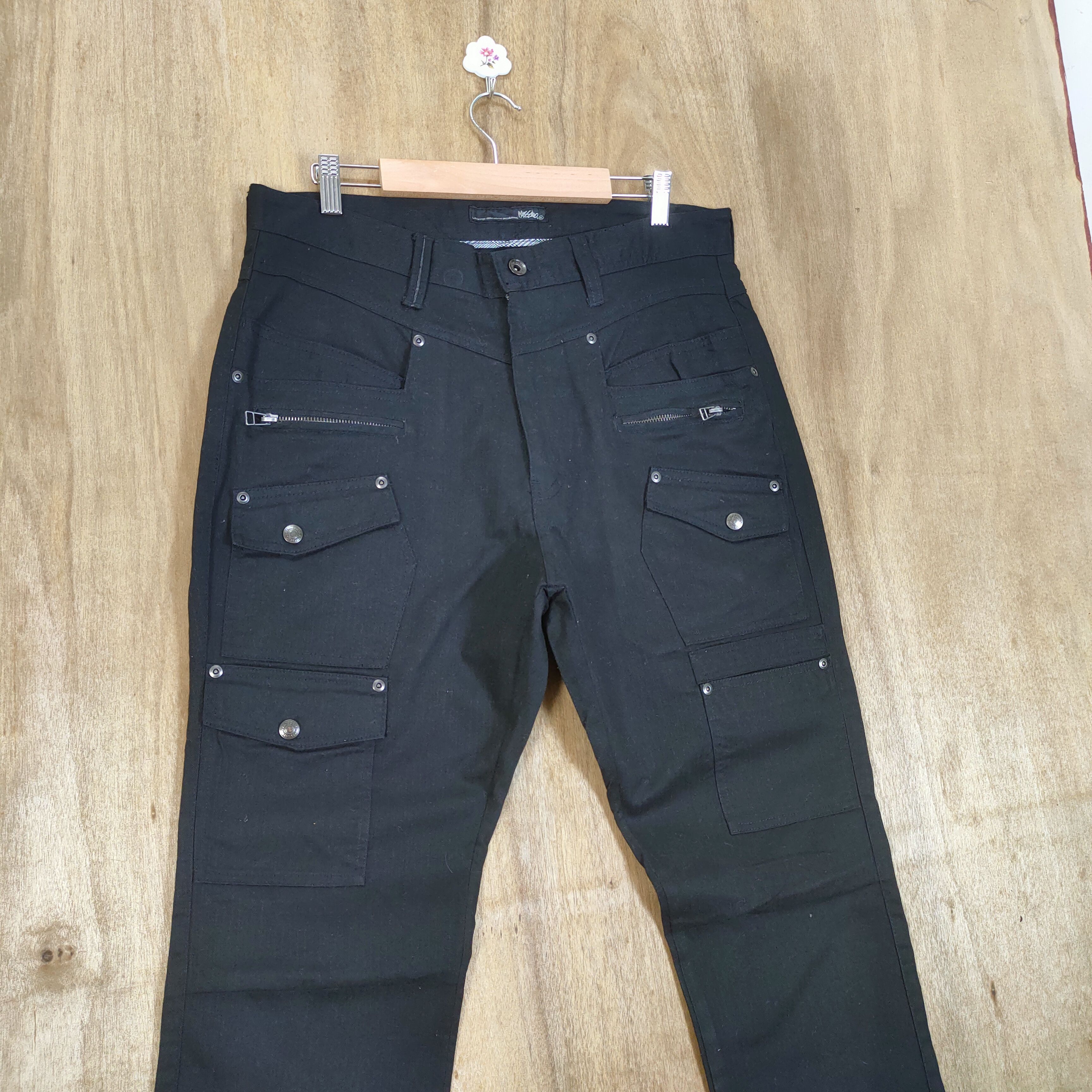 Massimo Osti MASSIMO BLACK CARGO PANTS MULTIPOCKET TACTICAL Size US 34 / EU 50 - 6 Thumbnail