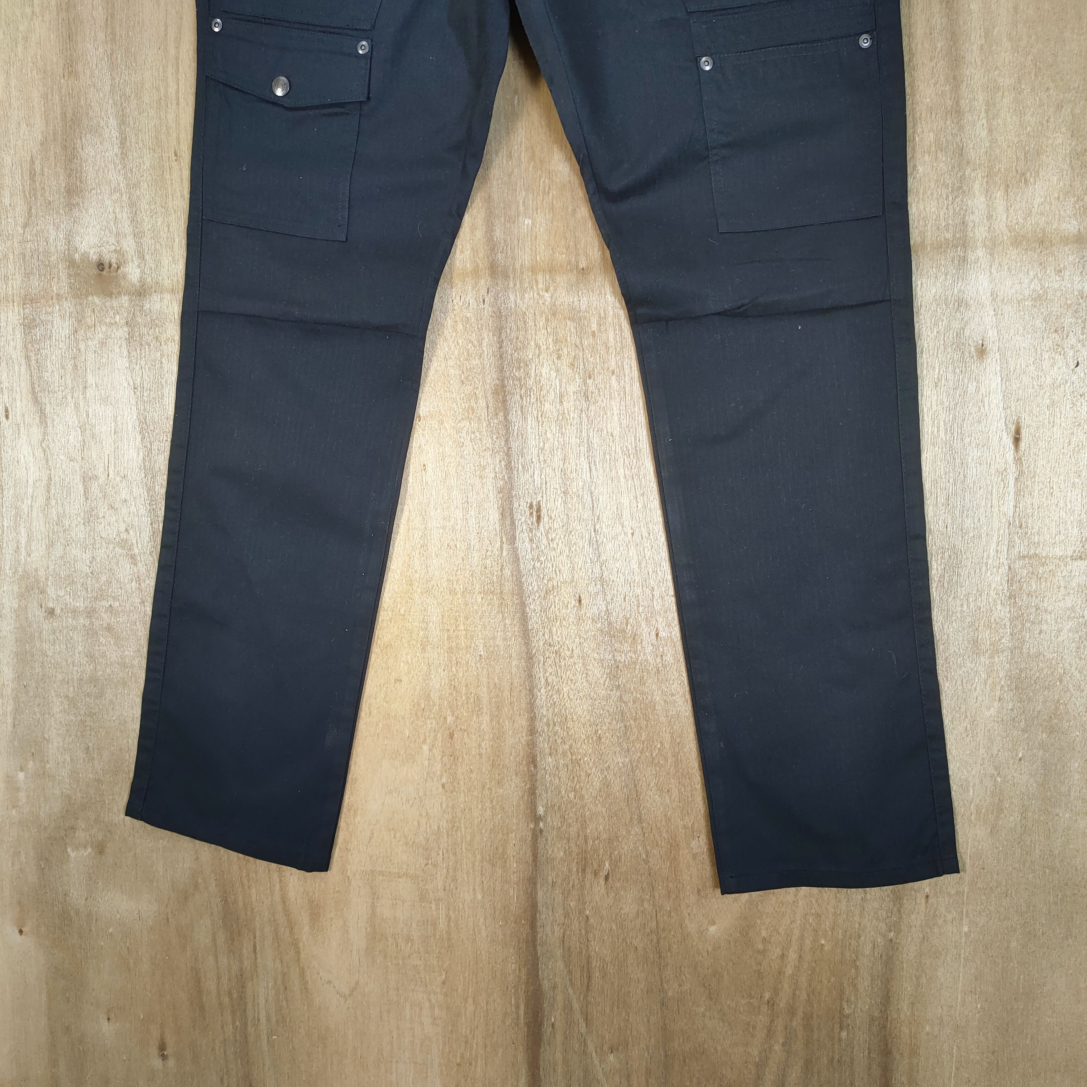 Massimo Osti MASSIMO BLACK CARGO PANTS MULTIPOCKET TACTICAL Size US 34 / EU 50 - 3 Thumbnail