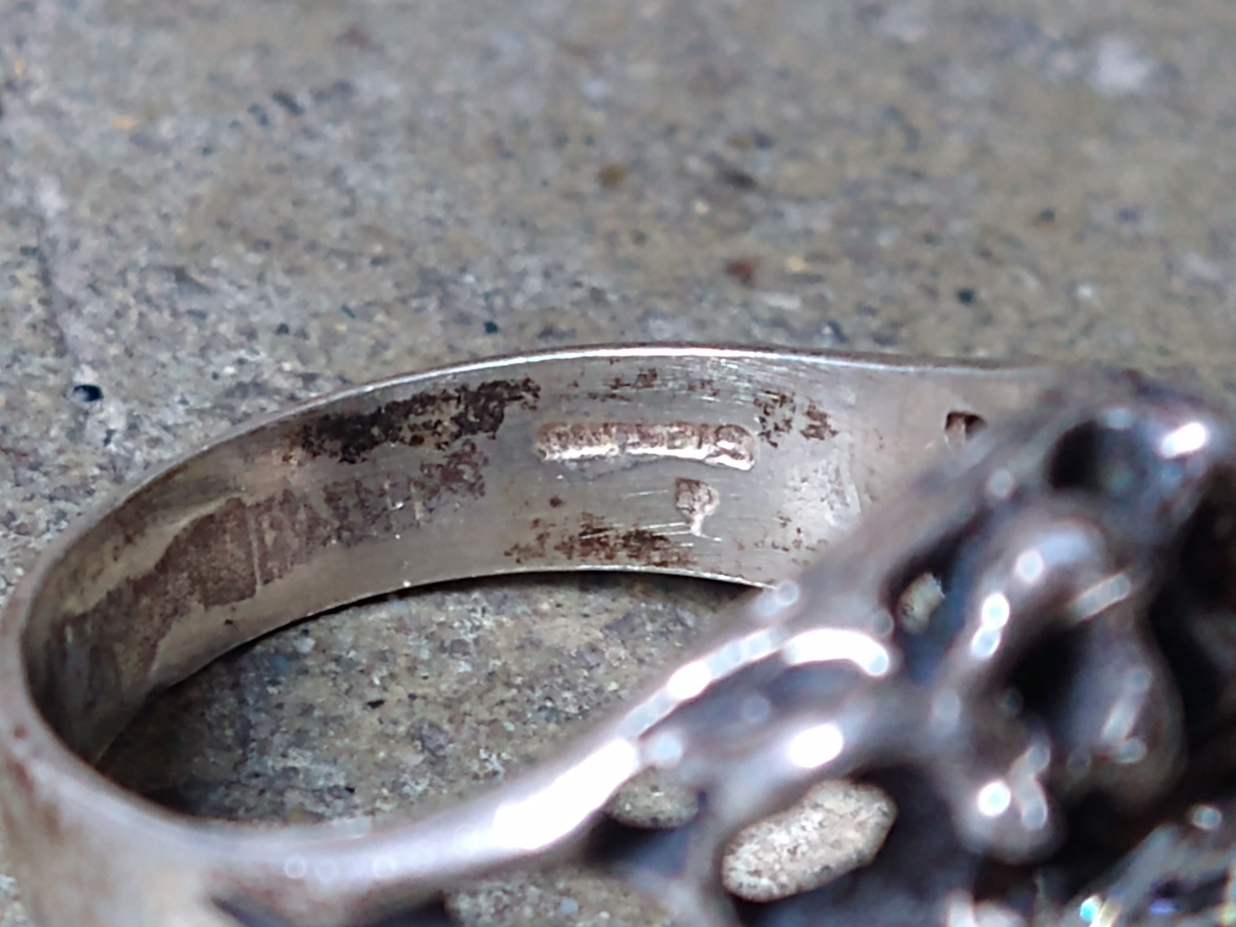 Other Sterling Silver Ring Size 10.5 Clear CZ Brutalist Modern Size ONE SIZE - 8 Thumbnail