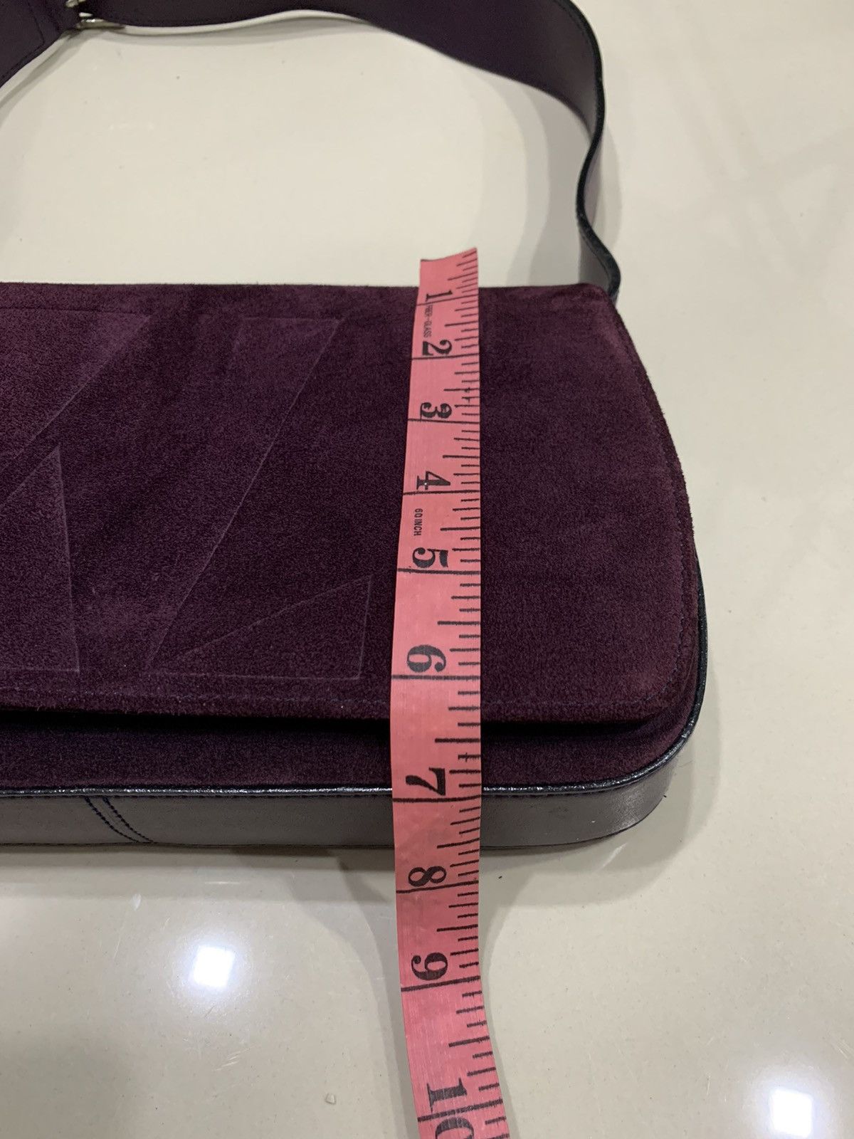 Karl Lagerfeld × Vintage FULL SUEDE LAGERFELD BAGUETTE BAG KL Size ONE SIZE - 4 Thumbnail