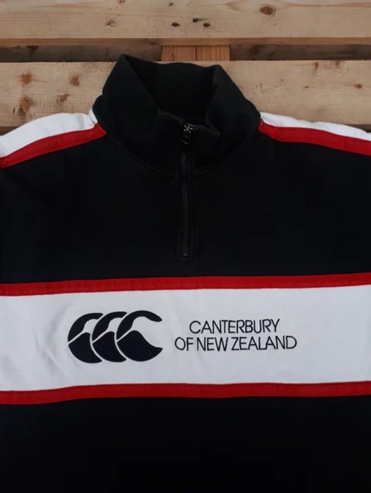 Canterbury of New Zealand × Japanese Brand × Vintage Canterbury New Zealand Rugby Logo Halfzip Sweatshirt Size US XL / EU 56 / 4 - 2 Thumbnail