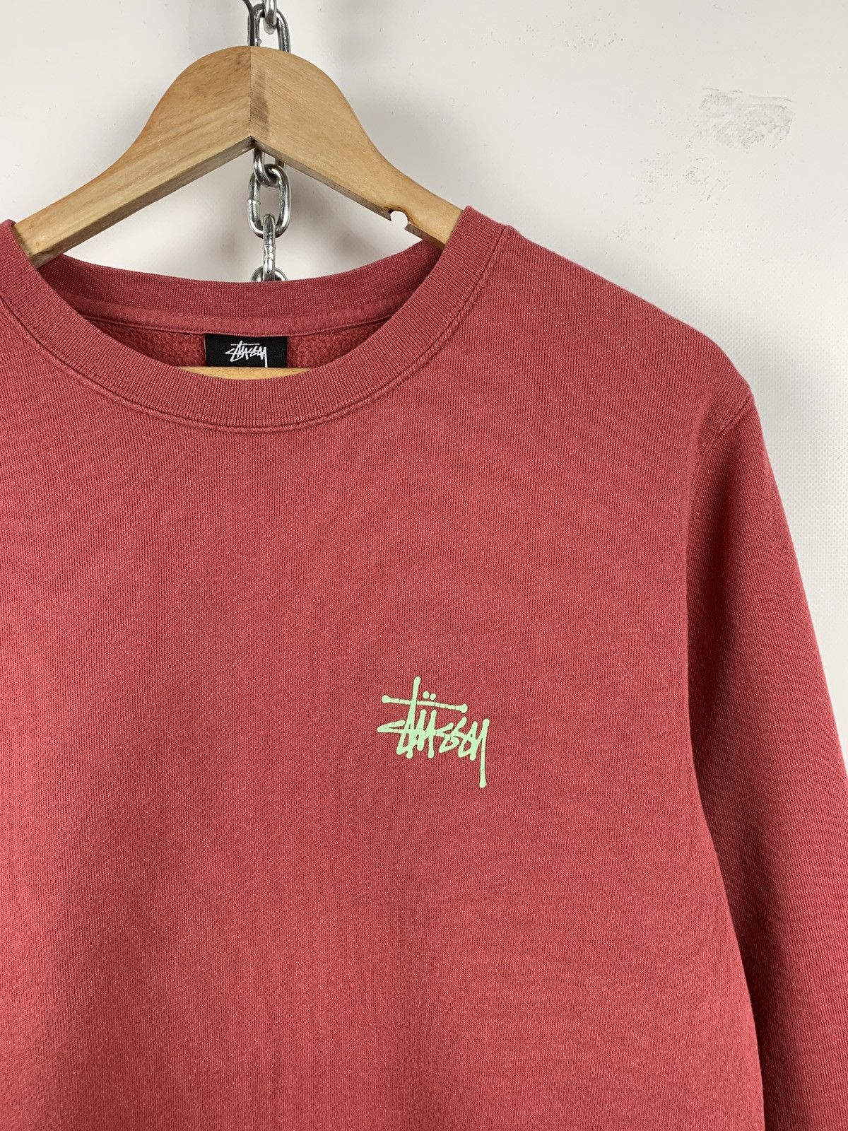 Stussy Vintage Stussy Made In USA Big Logo Coral Sweatshirt Size US S / EU 44-46 / 1 - 10 Thumbnail