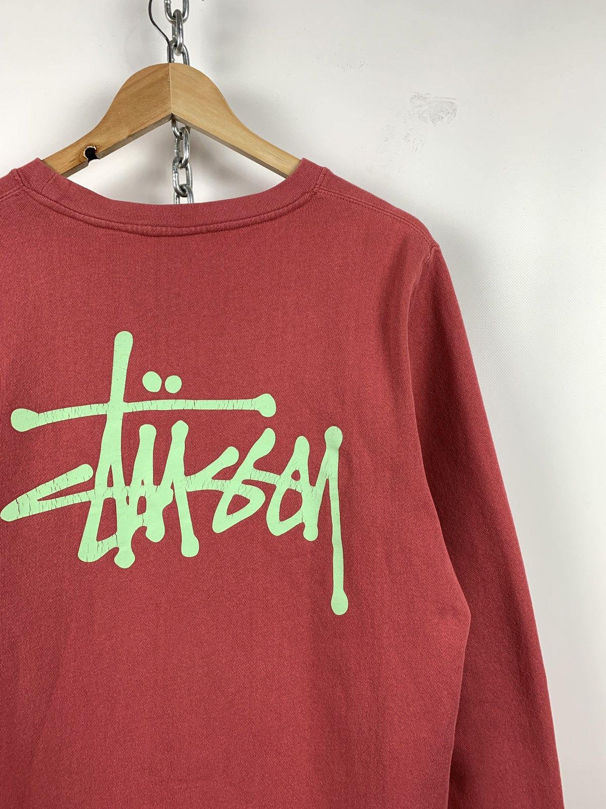 Stussy Vintage Stussy Made In USA Big Logo Coral Sweatshirt Size US S / EU 44-46 / 1 - 6 Thumbnail