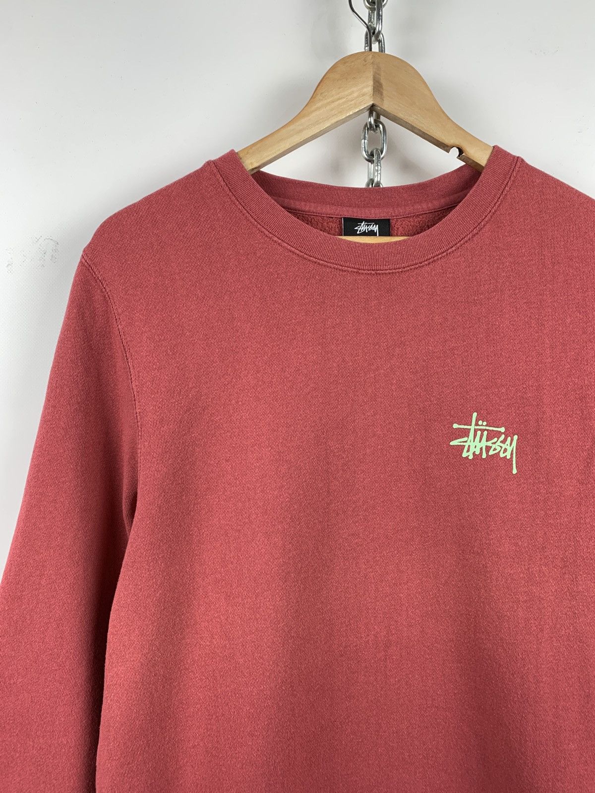 Stussy Vintage Stussy Made In USA Big Logo Coral Sweatshirt Size US S / EU 44-46 / 1 - 11 Thumbnail