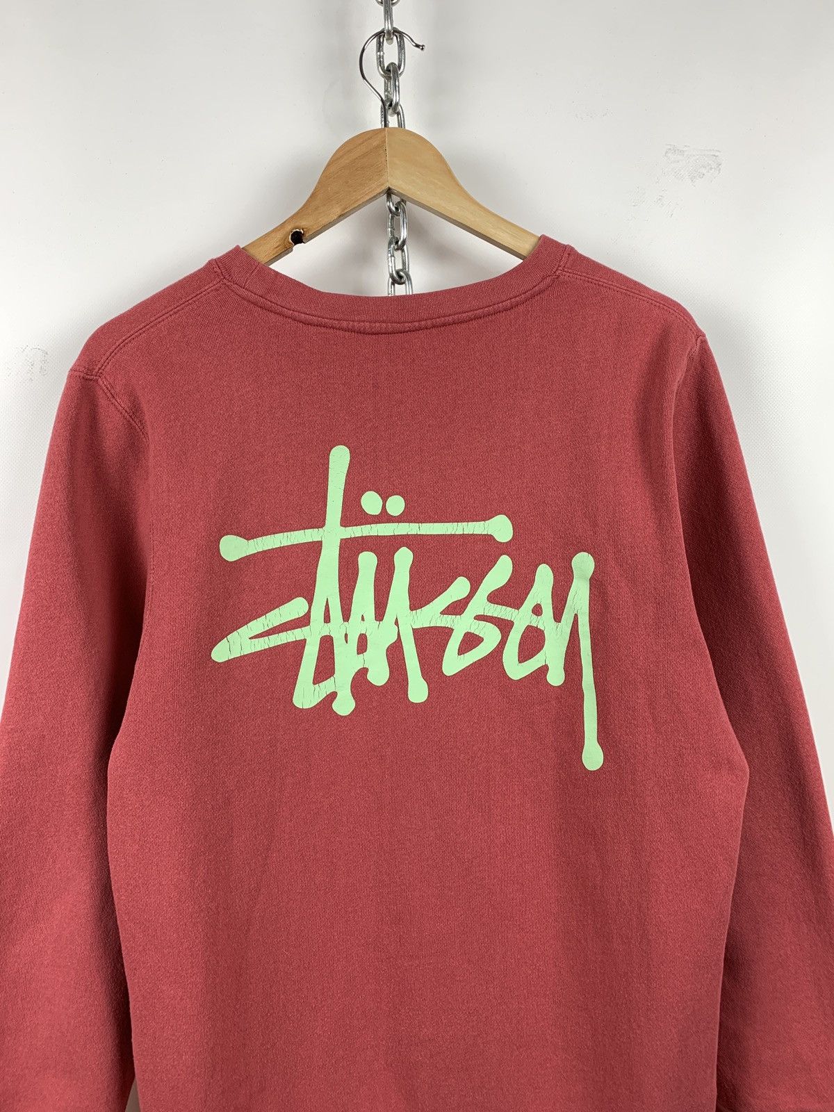 Stussy Vintage Stussy Made In USA Big Logo Coral Sweatshirt Size US S / EU 44-46 / 1 - 5 Thumbnail