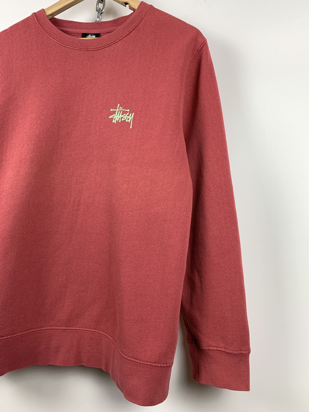 Stussy Vintage Stussy Made In USA Big Logo Coral Sweatshirt Size US S / EU 44-46 / 1 - 12 Thumbnail