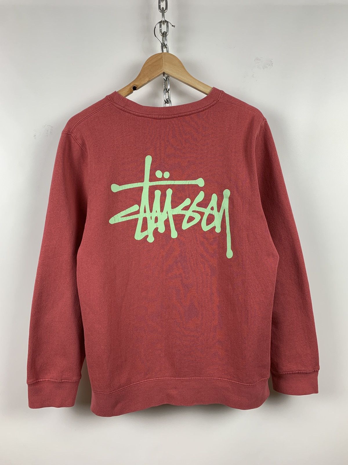 Stussy Vintage Stussy Made In USA Big Logo Coral Sweatshirt Size US S / EU 44-46 / 1 - 3 Thumbnail