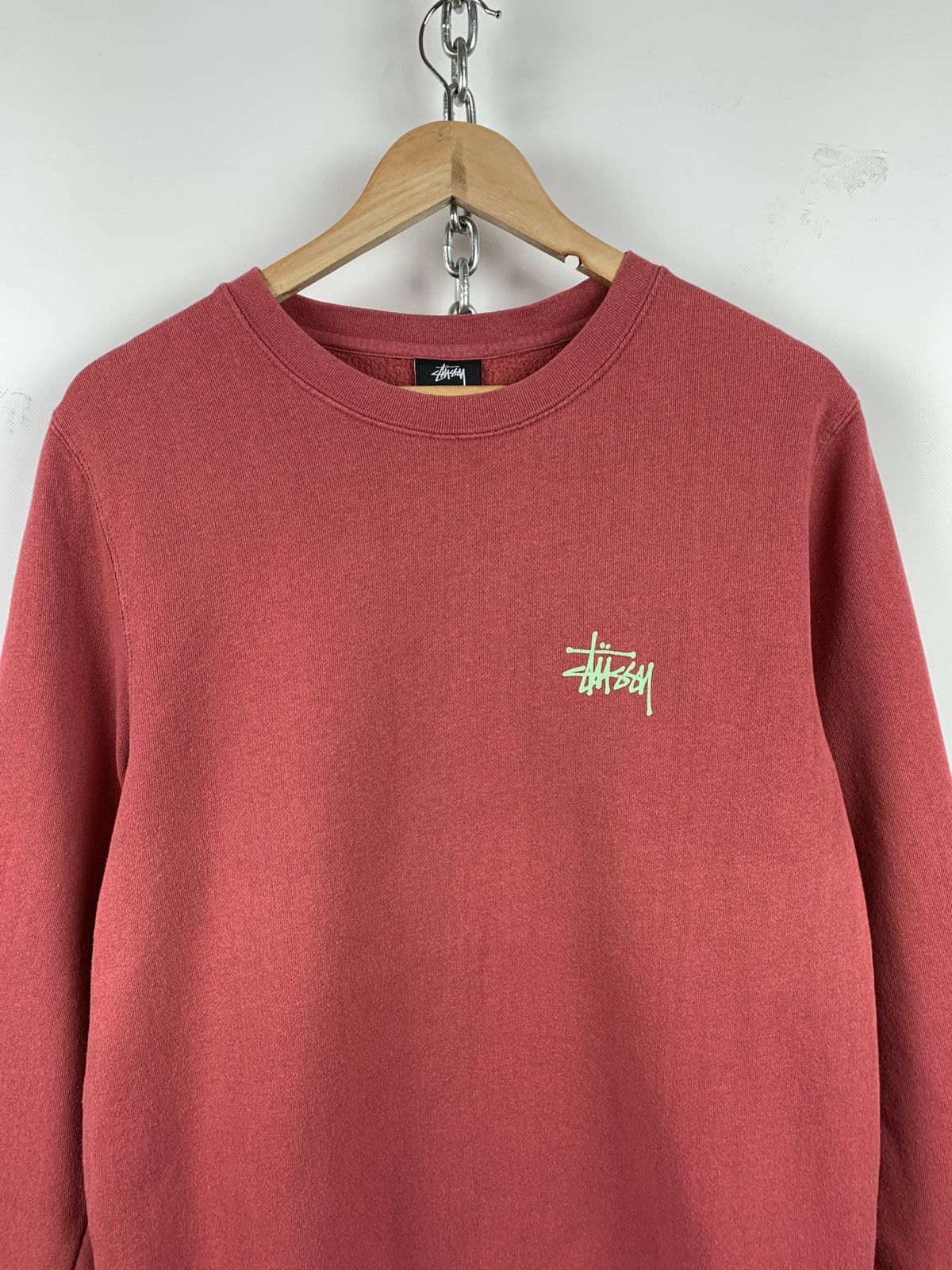 Stussy Vintage Stussy Made In USA Big Logo Coral Sweatshirt Size US S / EU 44-46 / 1 - 9 Thumbnail