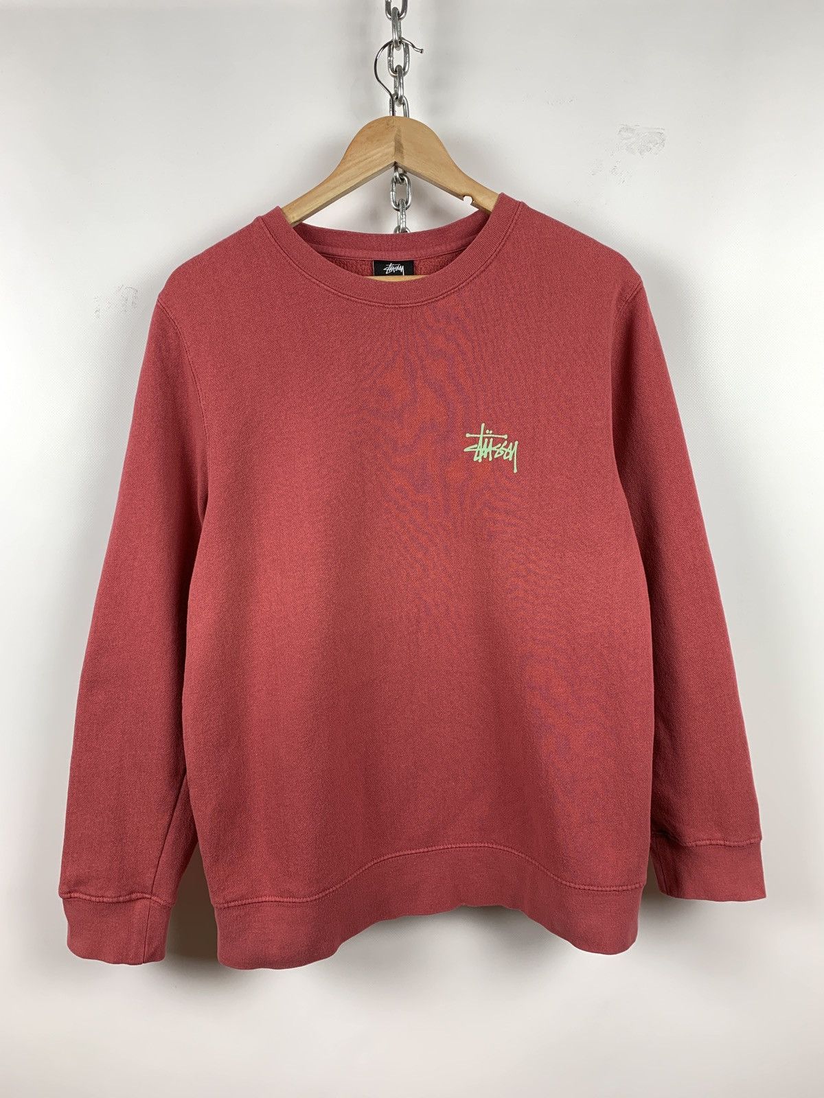 Stussy Vintage Stussy Made In USA Big Logo Coral Sweatshirt Size US S / EU 44-46 / 1 - 4 Thumbnail