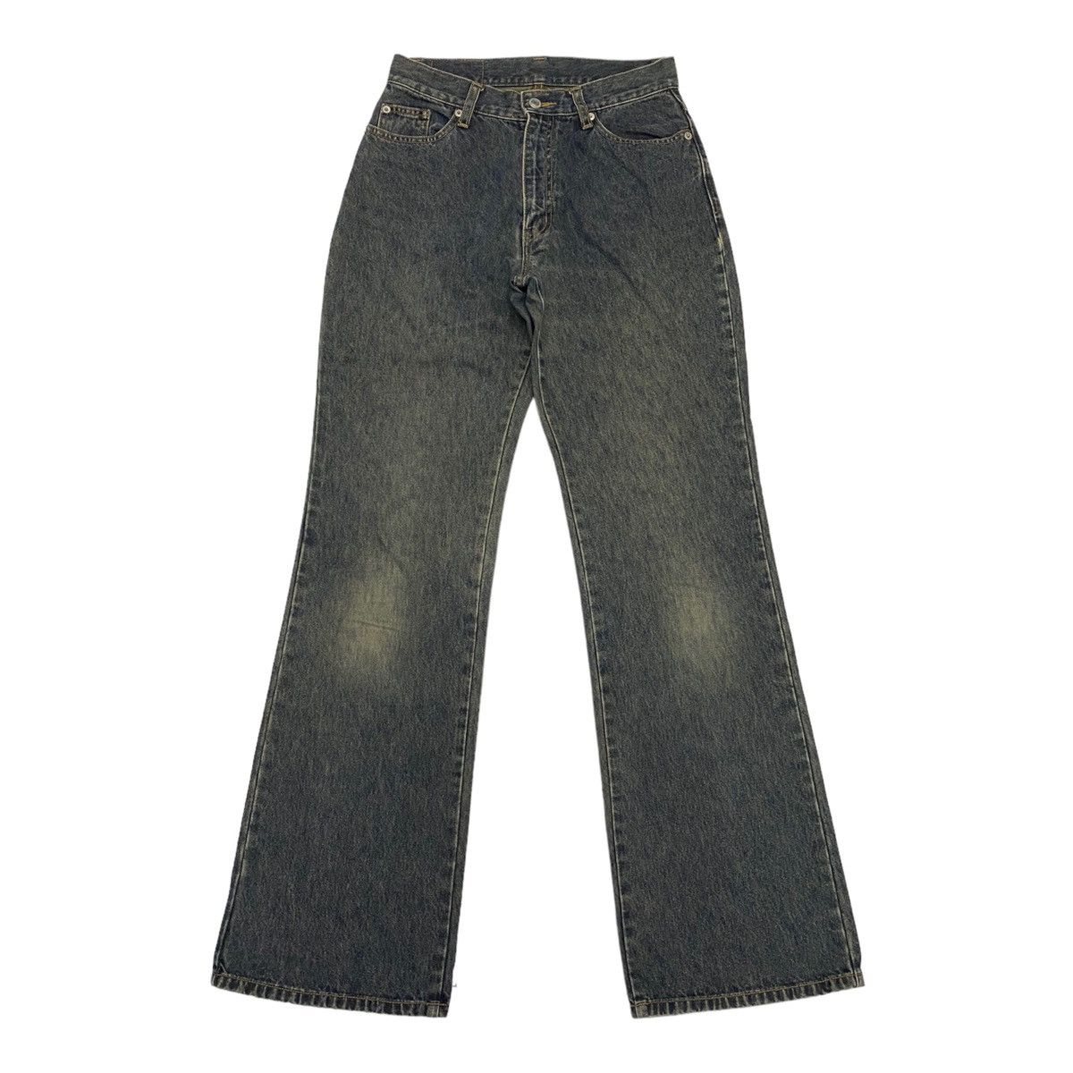 Hysteric Glamour × Japanese Brand FLARE🔥MELLOWBOB FADED GREY WASHED FLARED DENIM PANTS Size US 28 / EU 44 - 1 Thumbnail