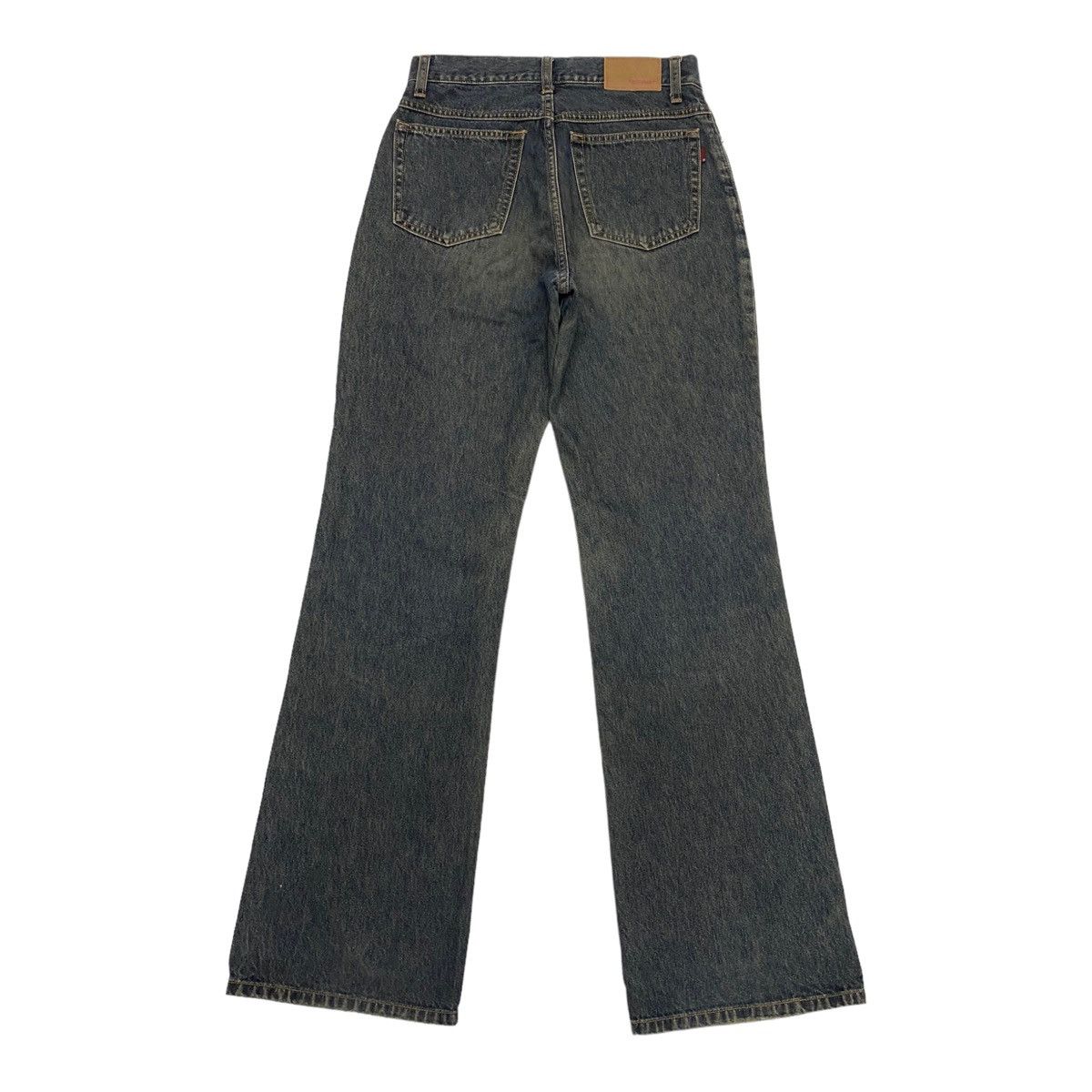 Hysteric Glamour × Japanese Brand FLARE🔥MELLOWBOB FADED GREY WASHED FLARED DENIM PANTS Size US 28 / EU 44 - 3 Thumbnail