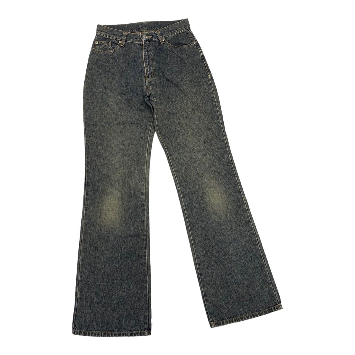 Hysteric Glamour × Japanese Brand FLARE🔥MELLOWBOB FADED GREY WASHED FLARED DENIM PANTS Size US 28 / EU 44 - 5 Thumbnail