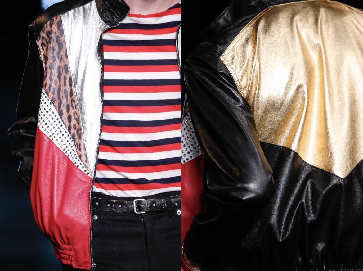 Hedi Slimane × Saint Laurent Paris 16SS Crystal and Leopard Leather Jacket Sz50 Size US M / EU 48-50 / 2 - 10 Thumbnail