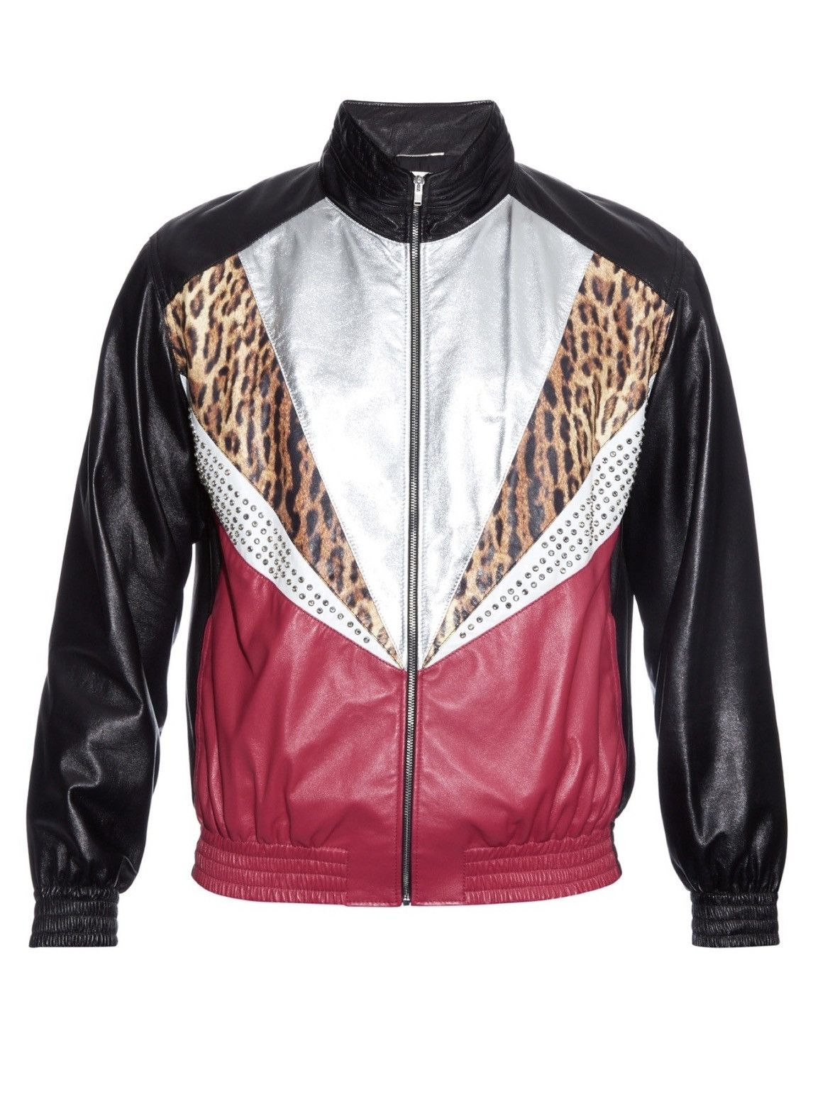 Hedi Slimane × Saint Laurent Paris 16SS Crystal and Leopard Leather Jacket Sz50 Size US M / EU 48-50 / 2 - 11 Thumbnail
