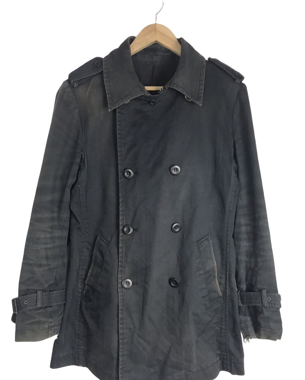 Issey Miyake × Japanese Brand × Tete Homme 🇯🇵Vintage Tete Homme Double Breasted Coat Jacket Size M / US 6-8 / IT 42-44 - 1 Thumbnail