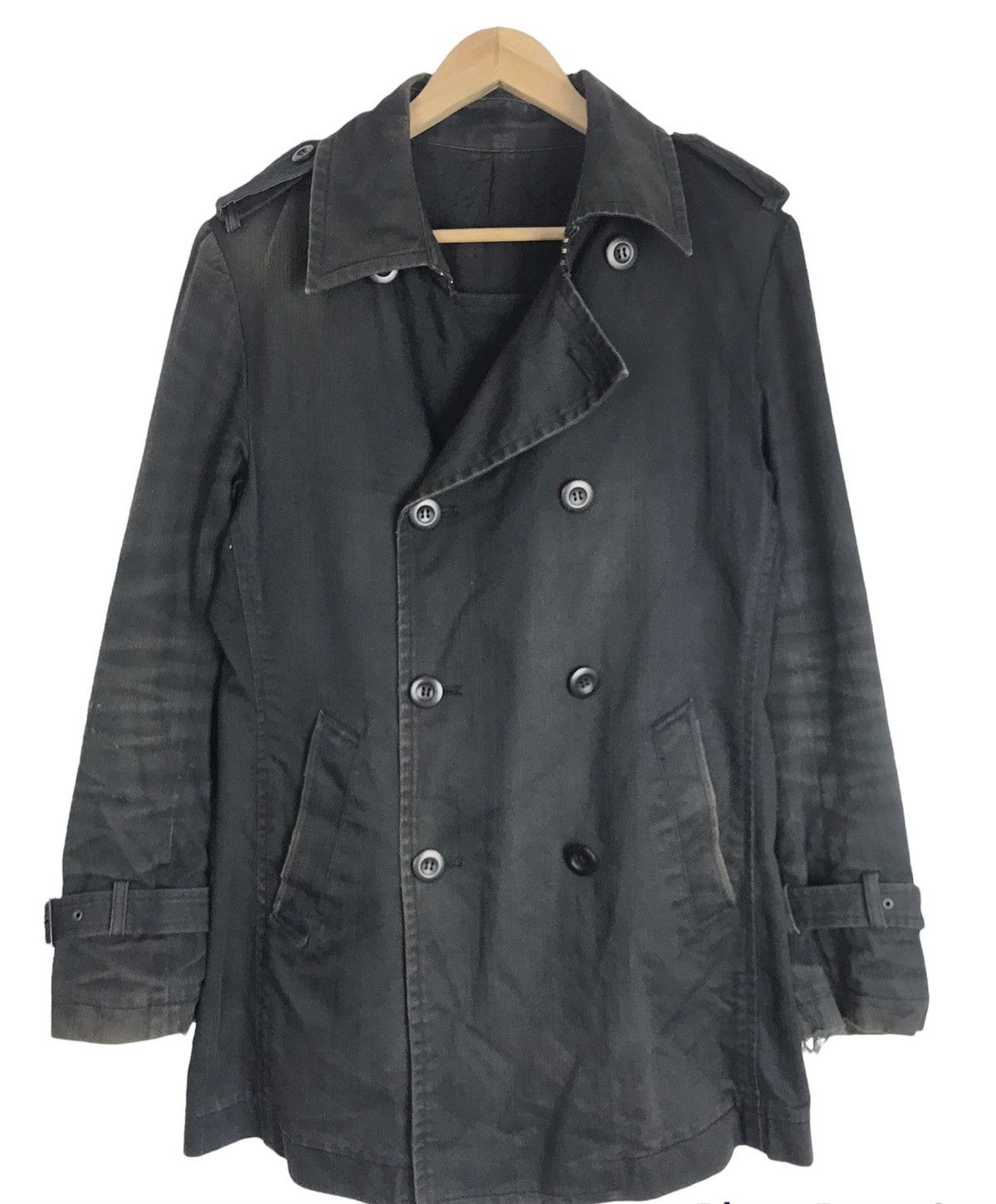 Issey Miyake × Japanese Brand × Tete Homme 🇯🇵Vintage Tete Homme Double Breasted Coat Jacket Size M / US 6-8 / IT 42-44 - 2 Thumbnail