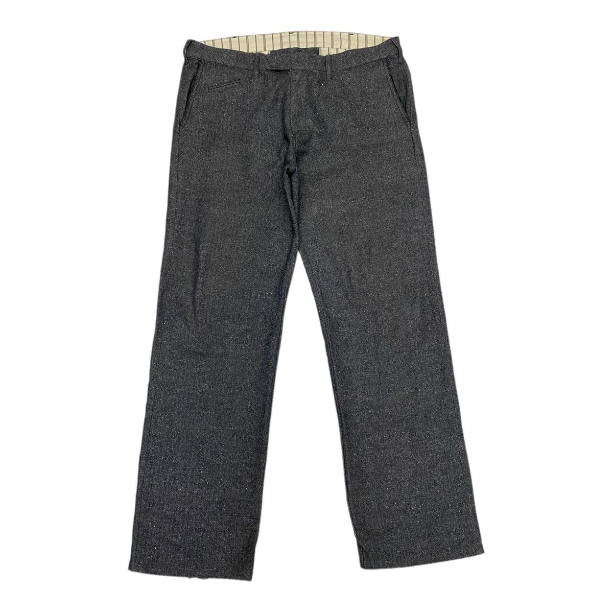 image of Dickies Vintage Tweed Design Wool Trousers Pants in Grey, Men's (Size 37)