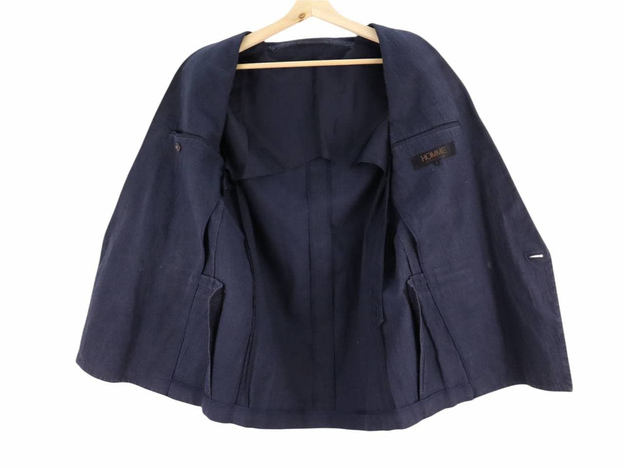 Comme des Garcons Vintage 80s CDG Homme Navy Coat Jacket Size US M / EU 48-50 / 2 - 5 Thumbnail