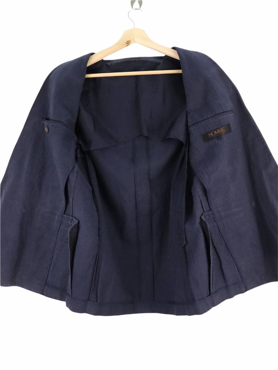 Comme des Garcons Vintage 80s CDG Homme Navy Coat Jacket Size US M / EU 48-50 / 2 - 4 Thumbnail