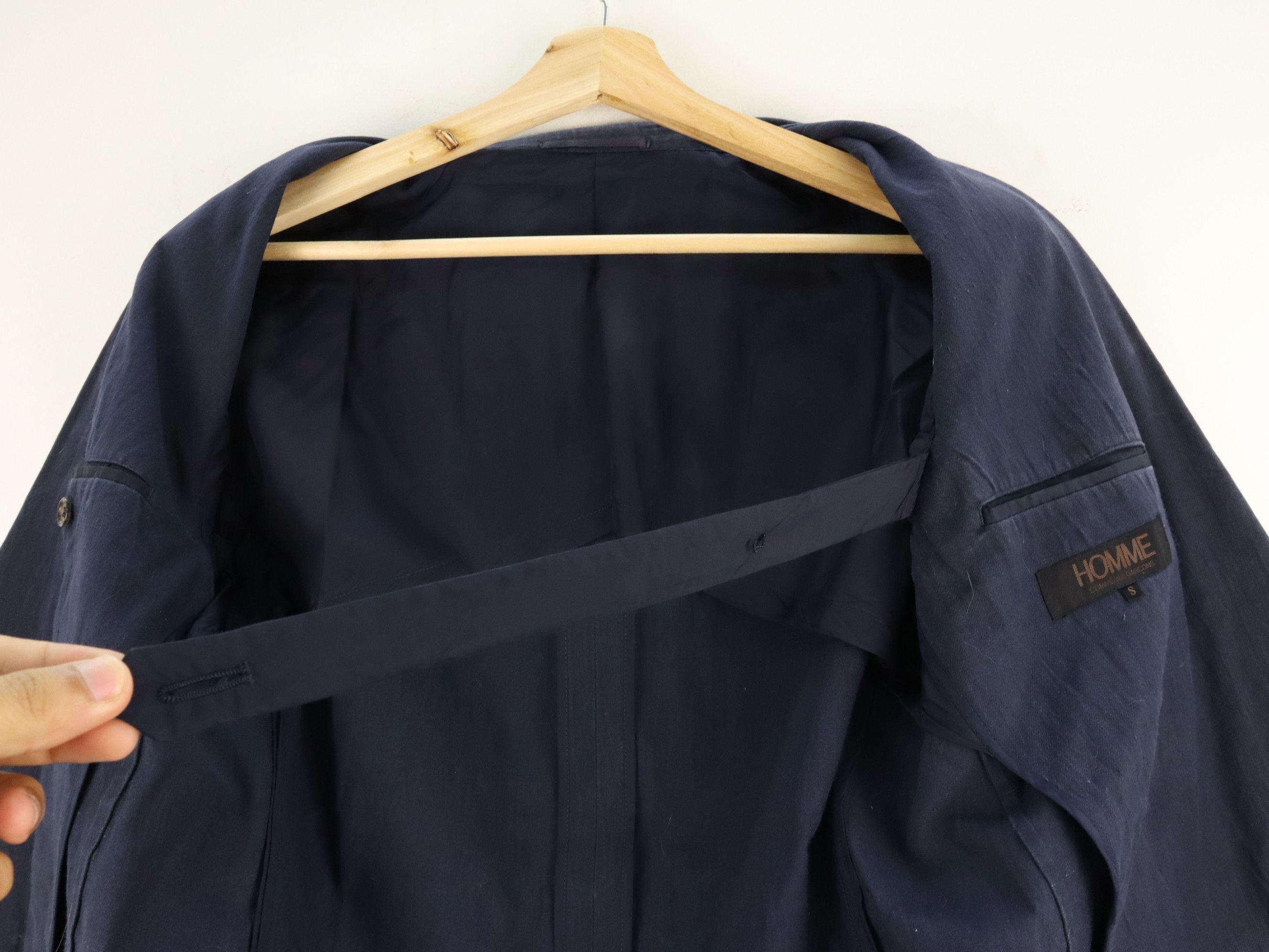 Comme des Garcons Vintage 80s CDG Homme Navy Coat Jacket Size US M / EU 48-50 / 2 - 14 Thumbnail