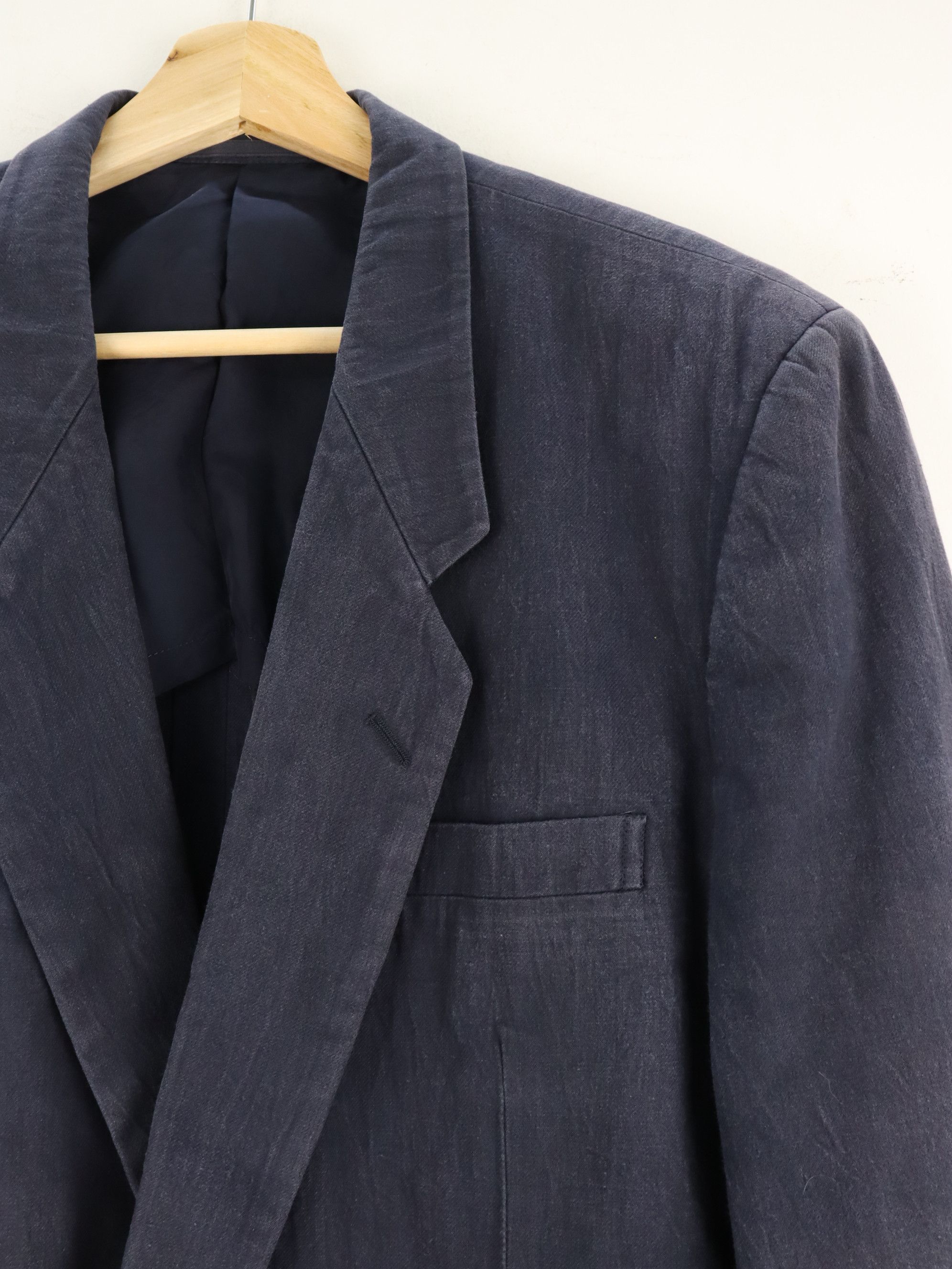 Comme des Garcons Vintage 80s CDG Homme Navy Coat Jacket Size US M / EU 48-50 / 2 - 6 Thumbnail