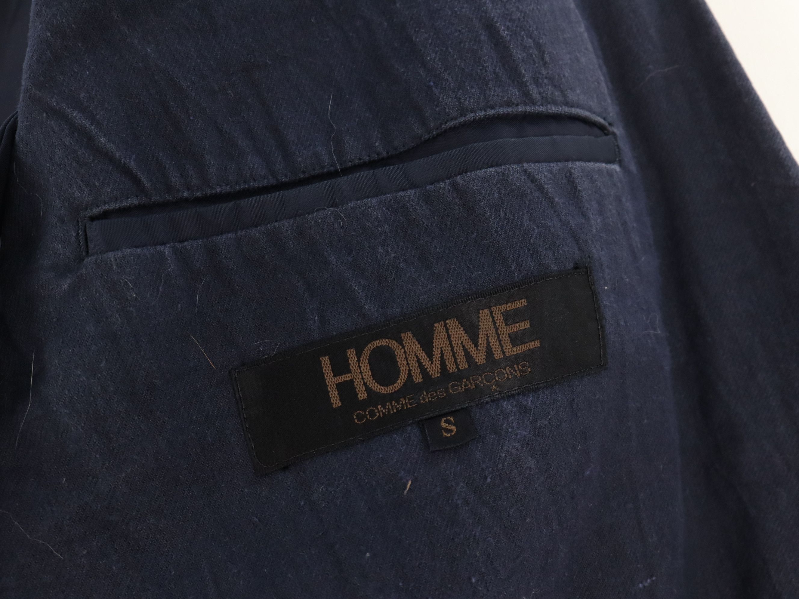 Comme des Garcons Vintage 80s CDG Homme Navy Coat Jacket Size US M / EU 48-50 / 2 - 15 Thumbnail