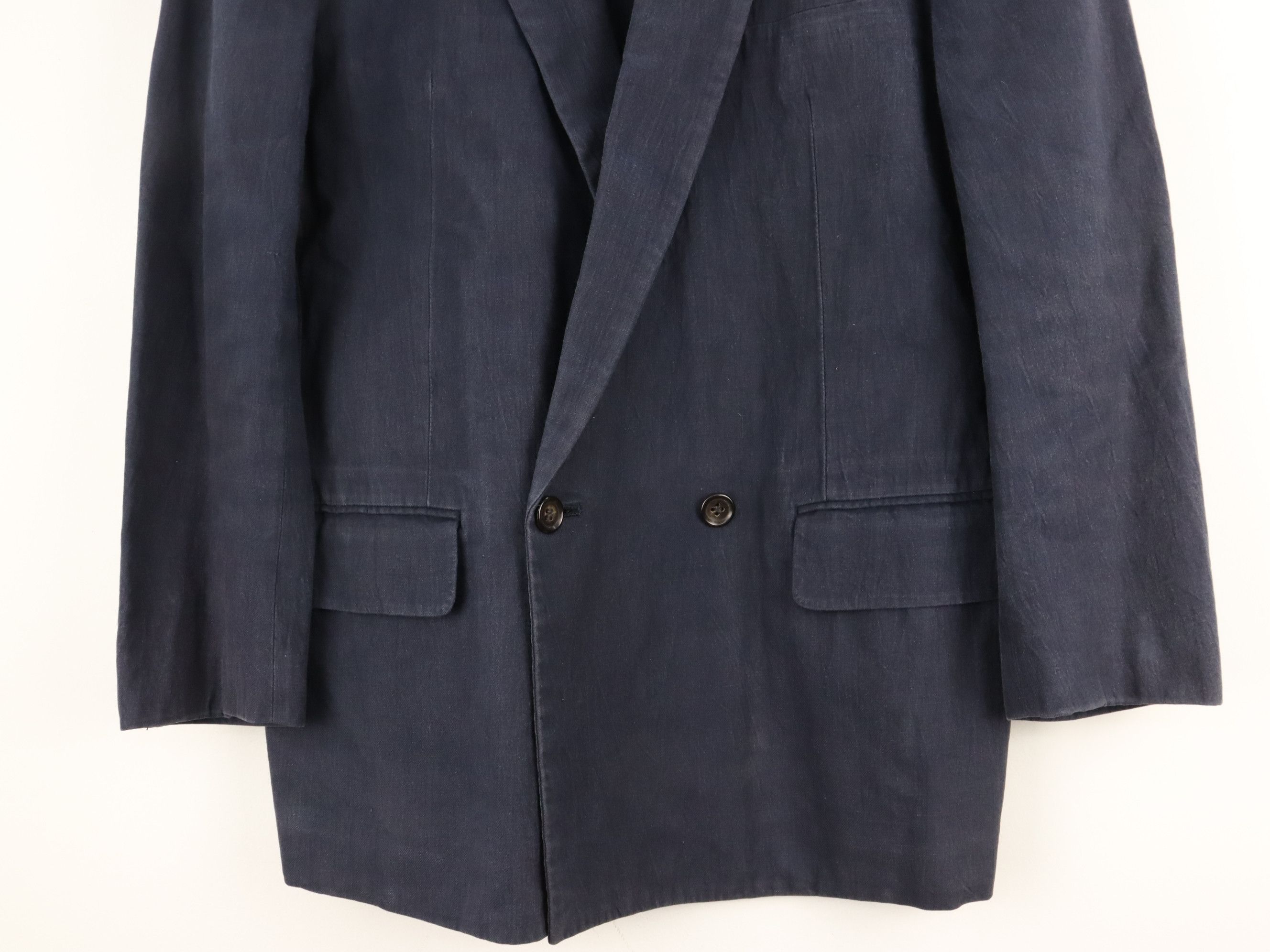 Comme des Garcons Vintage 80s CDG Homme Navy Coat Jacket Size US M / EU 48-50 / 2 - 9 Thumbnail