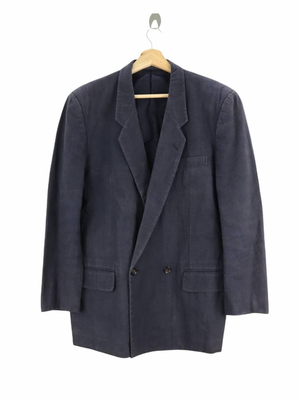 Comme des Garcons Vintage 80s CDG Homme Navy Coat Jacket Size US M / EU 48-50 / 2 - 1 Thumbnail