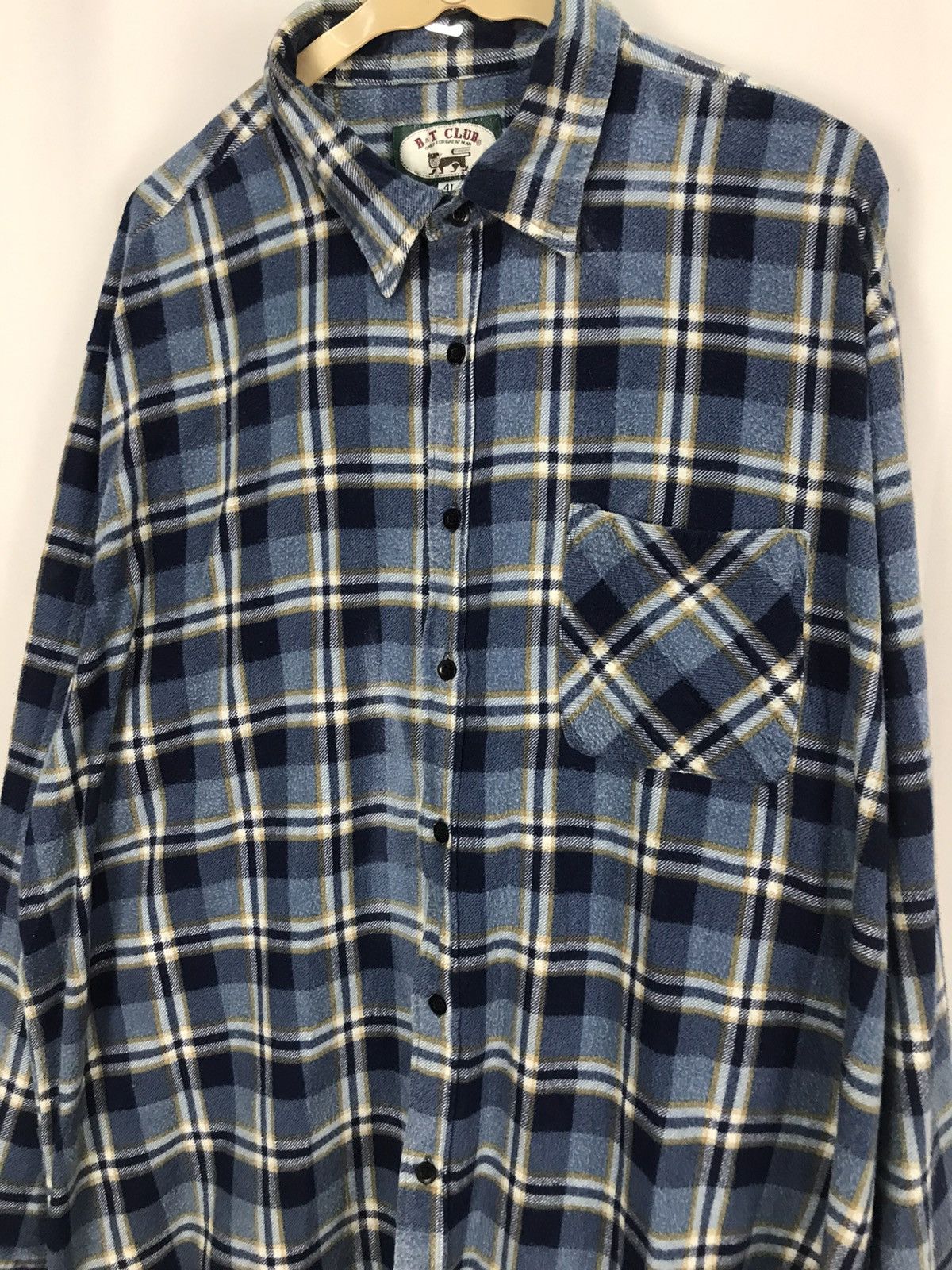 Japanese Brand × Vintage Vintage button up flannel single pocket by B.T club Size US XL / EU 56 / 4 - 5 Thumbnail