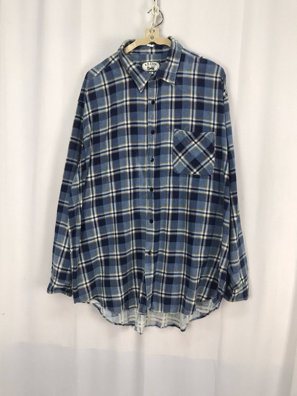 Japanese Brand × Vintage Vintage button up flannel single pocket by B.T club Size US XL / EU 56 / 4 - 6 Thumbnail