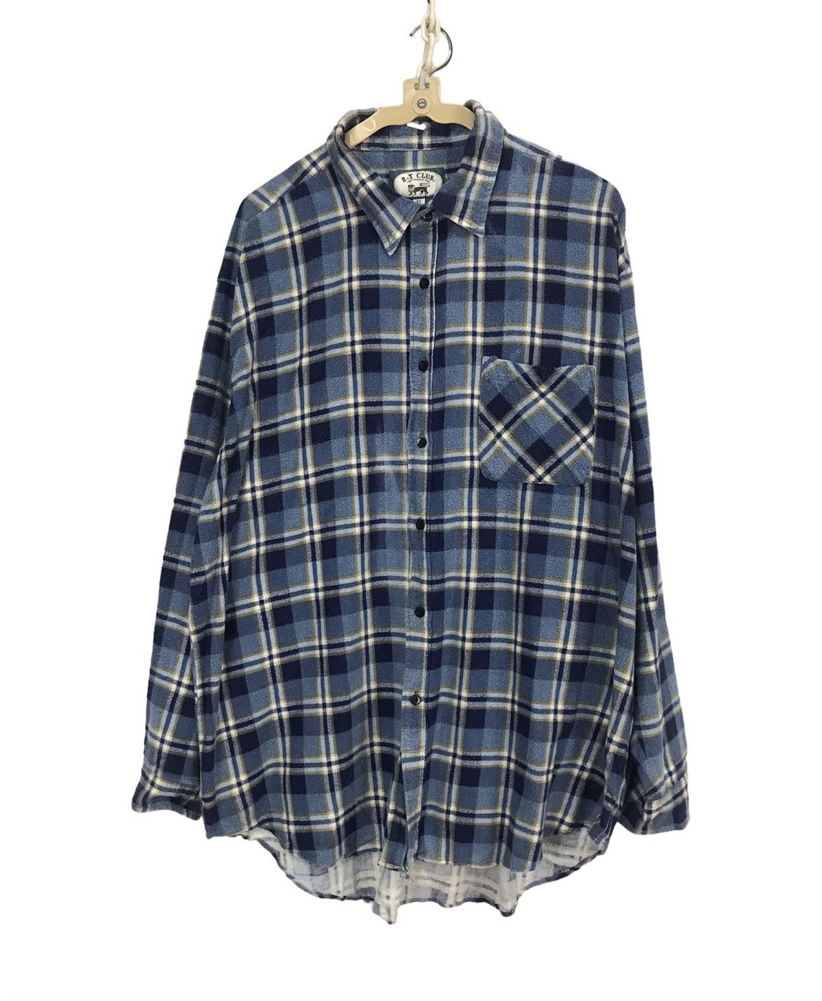 Japanese Brand × Vintage Vintage button up flannel single pocket by B.T club Size US XL / EU 56 / 4 - 1 Thumbnail