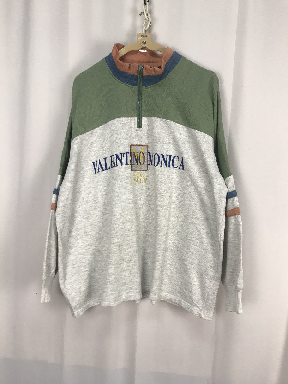 Japanese Brand × Vintage Vintage Valentino monica spellout half zipper sweatshirt Size US XL / EU 56 / 4 - 5 Thumbnail
