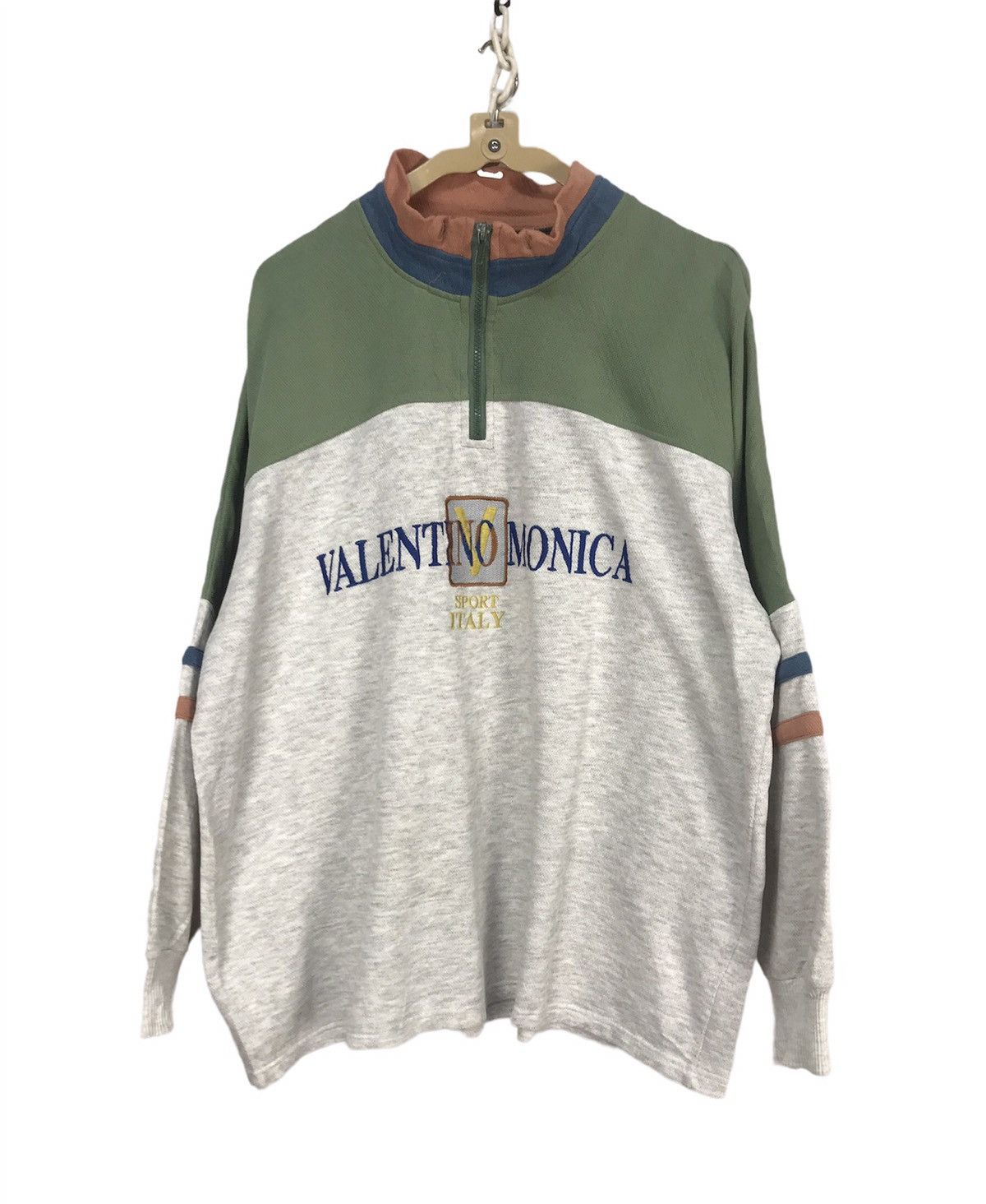 Japanese Brand × Vintage Vintage Valentino monica spellout half zipper sweatshirt Size US XL / EU 56 / 4 - 1 Thumbnail